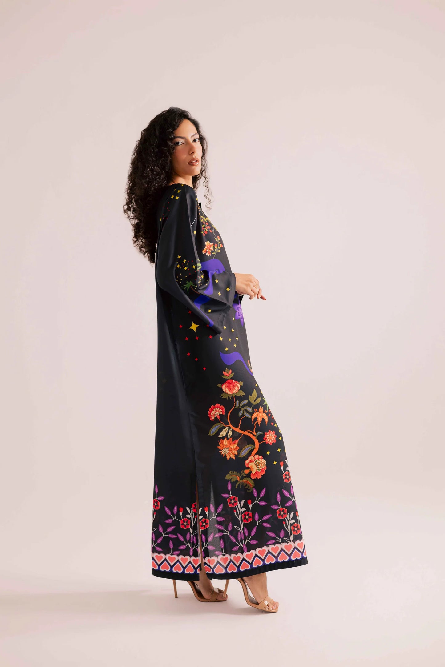 KF13 - Winter Printed Kaftaan | Winter Kaftaan | Silayi Pret