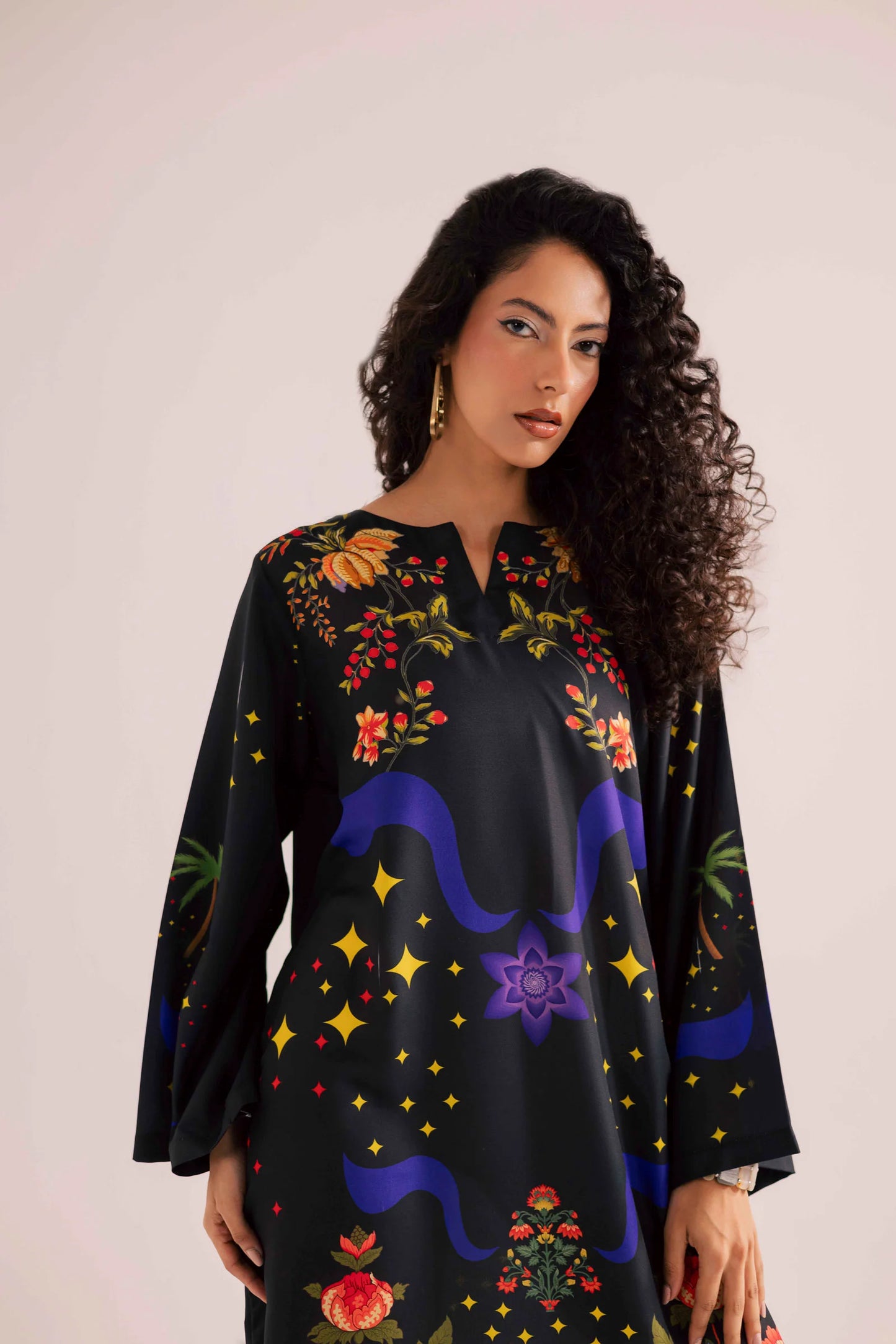 KF13 - Winter Printed Kaftaan | Winter Kaftaan | Silayi Pret