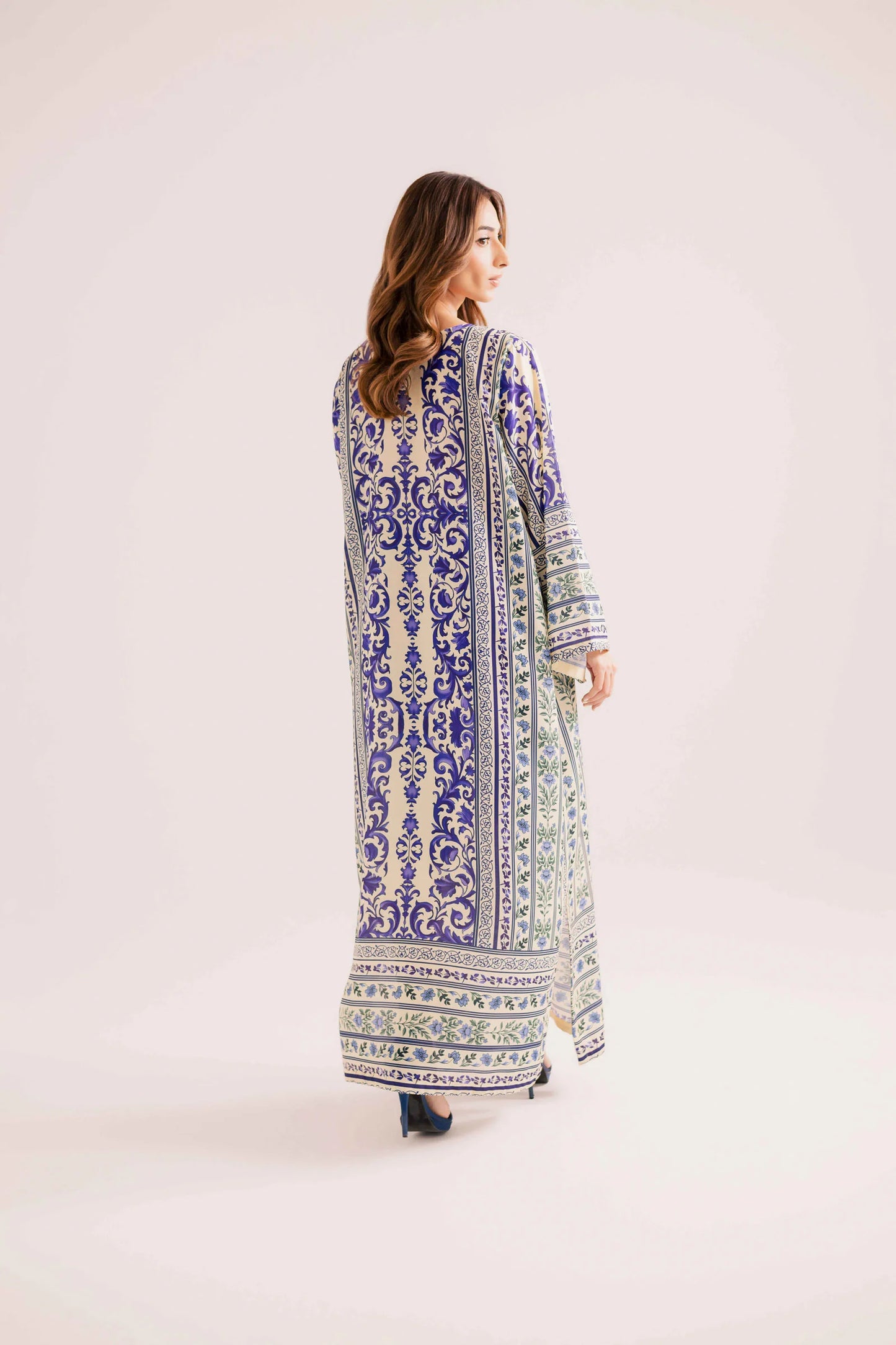 KF14 - Winter Printed Kaftaan | Winter Kaftaan | Silayi Pret