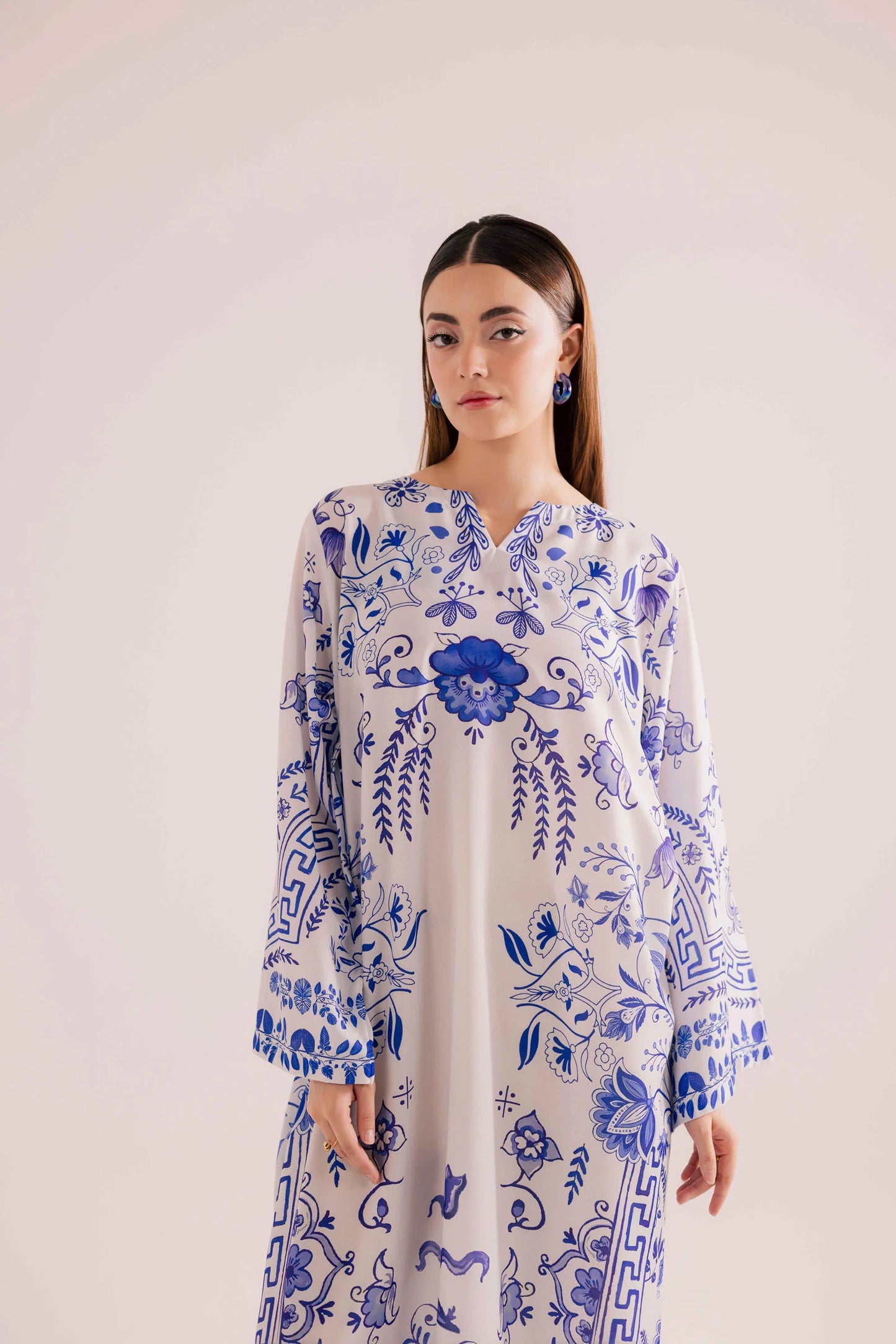 KF15 - Winter Printed Kaftaan | Winter Kaftaan | Silayi Pret