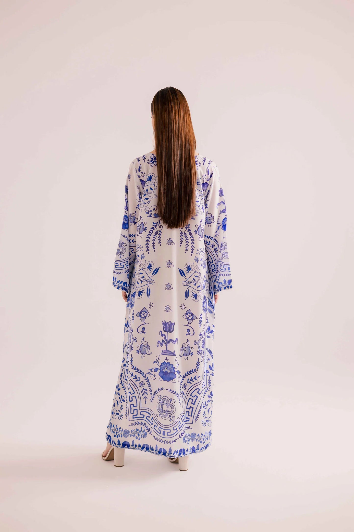 KF15 - Winter Printed Kaftaan | Winter Kaftaan | Silayi Pret