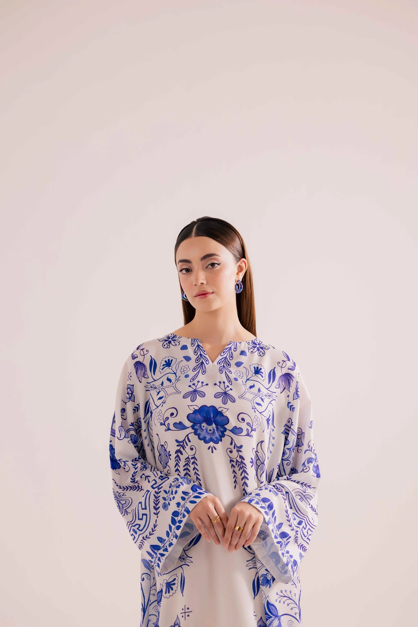 KF15 - Winter Printed Kaftaan | Winter Kaftaan | Silayi Pret