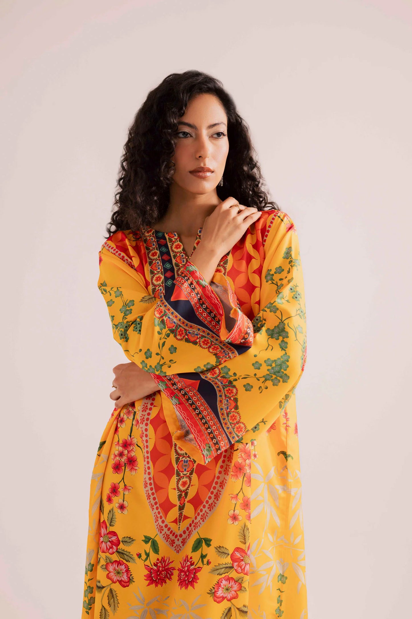 KF16 - Winter Printed Kaftaan | Winter Kaftaan | Silayi Pret