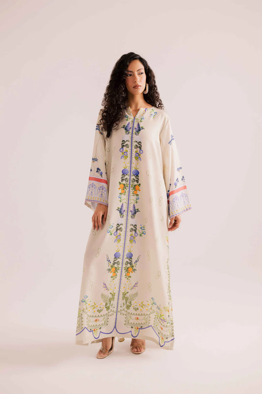 KF18 - Winter Printed Kaftaan | Winter Kaftaan | Silayi Pret