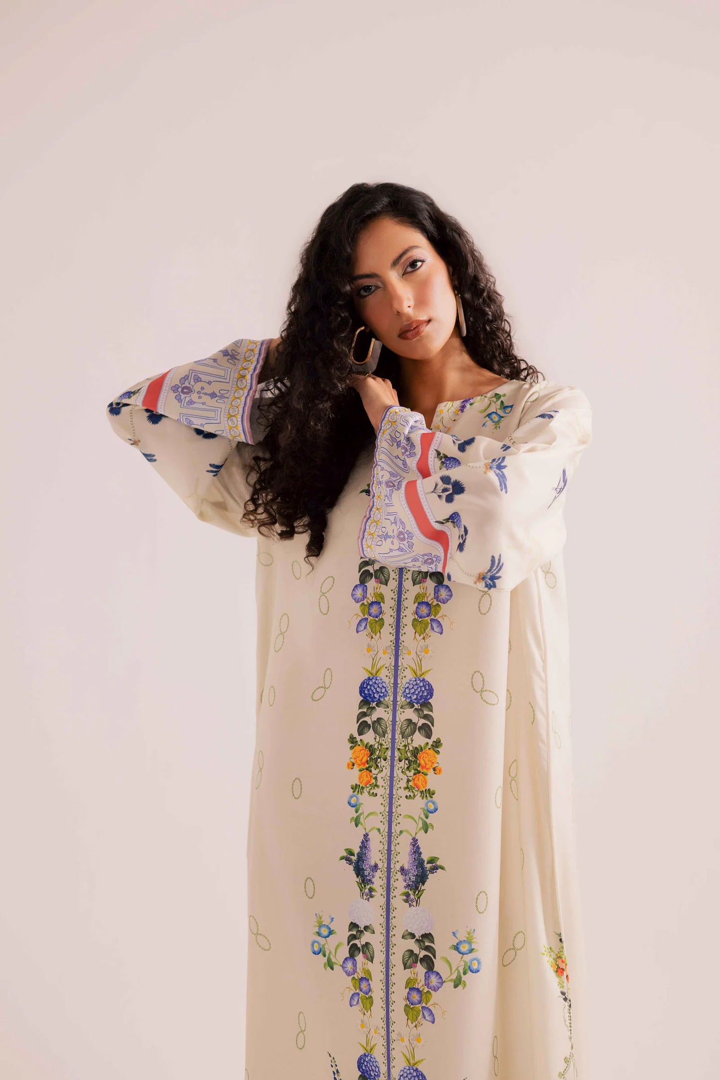 KF18 - Winter Printed Kaftaan | Winter Kaftaan | Silayi Pret