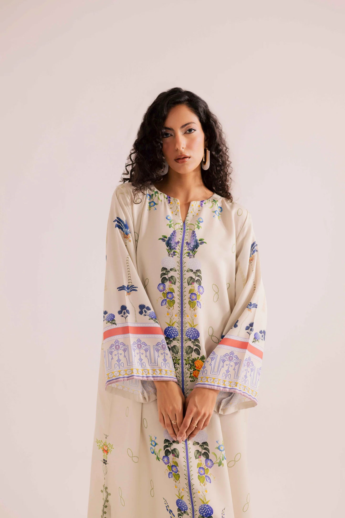 KF18 - Winter Printed Kaftaan | Winter Kaftaan | Silayi Pret