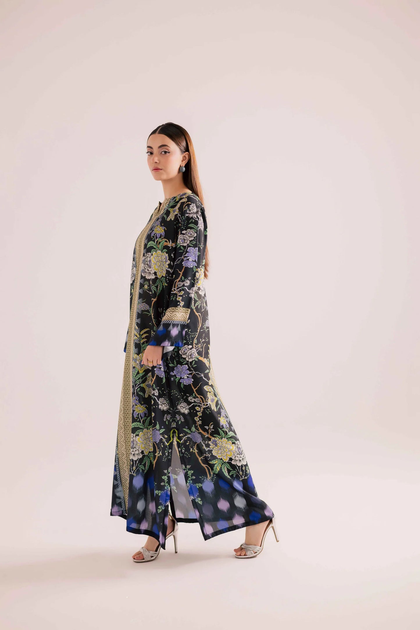 KF19 - Winter Printed Kaftaan | Winter Kaftaan | Silayi Pret