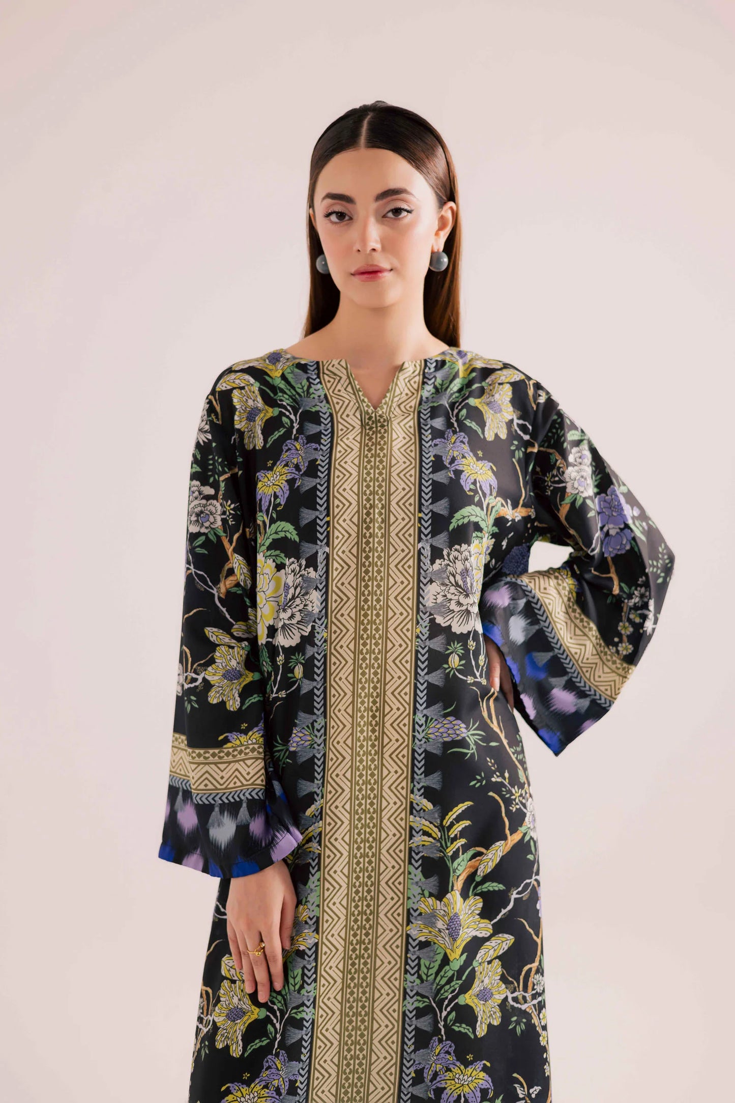 KF19 - Winter Printed Kaftaan | Winter Kaftaan | Silayi Pret