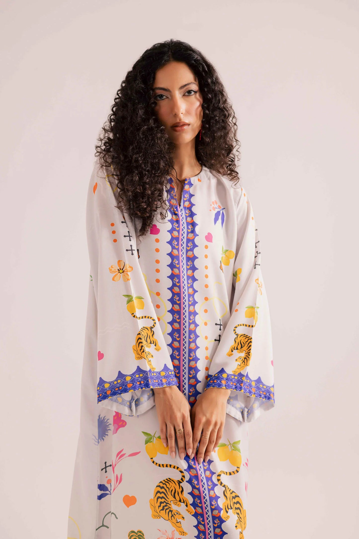 KF22 - Winter Printed Kaftaan | Winter Kaftaan | Silayi Pret