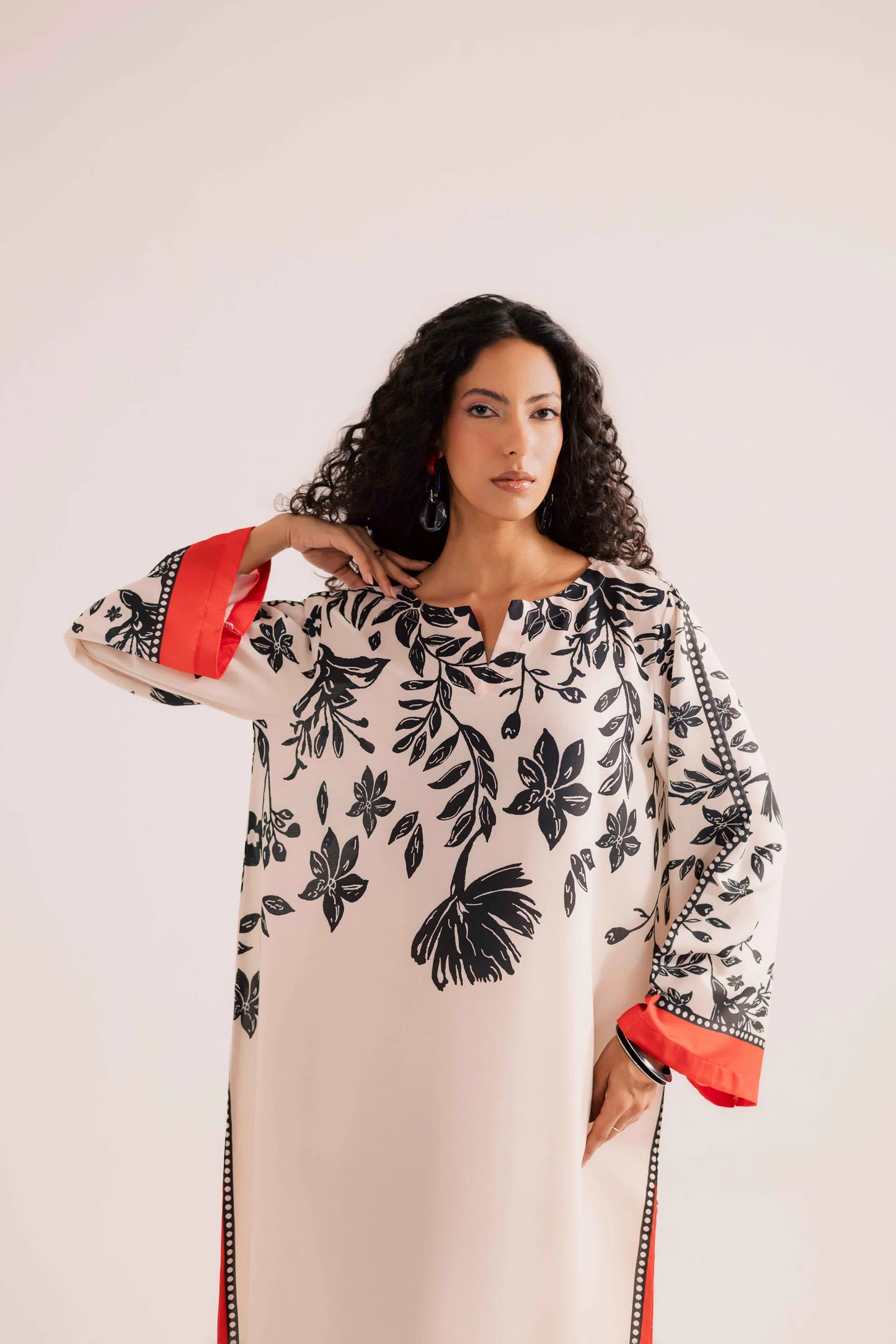 KF27 - Winter Printed Kaftaan | Winter Kaftaan | Silayi Pret