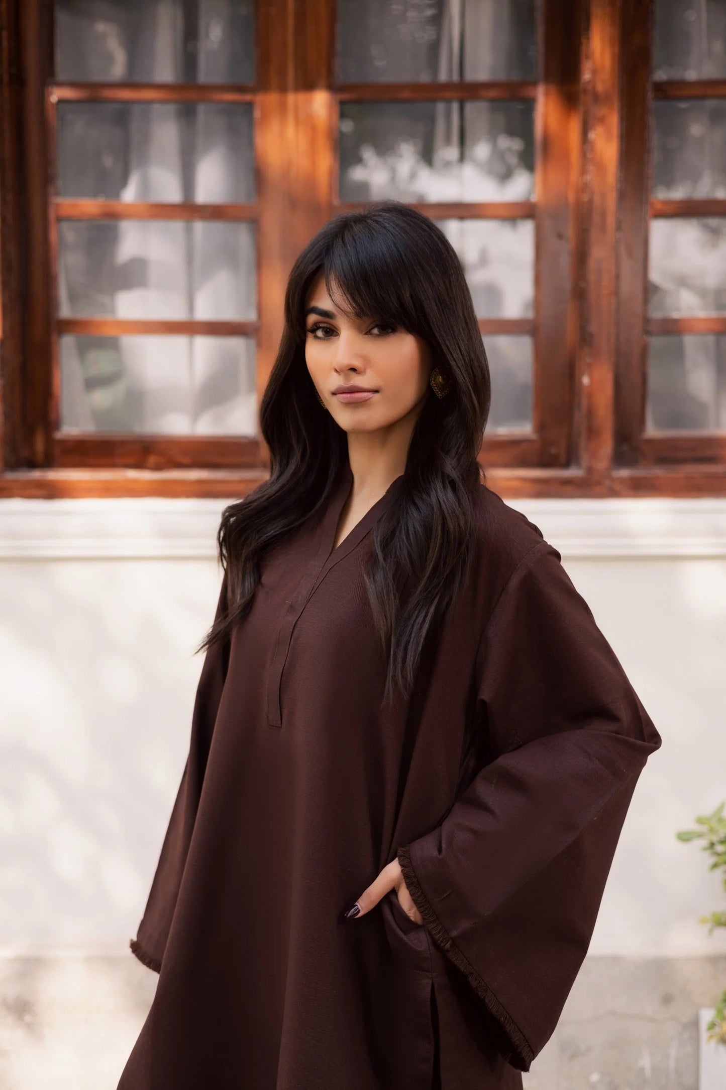 2 PC Khaddar Solid FSK 03 – Dark Brown | Winter Solids | Silayi Pret