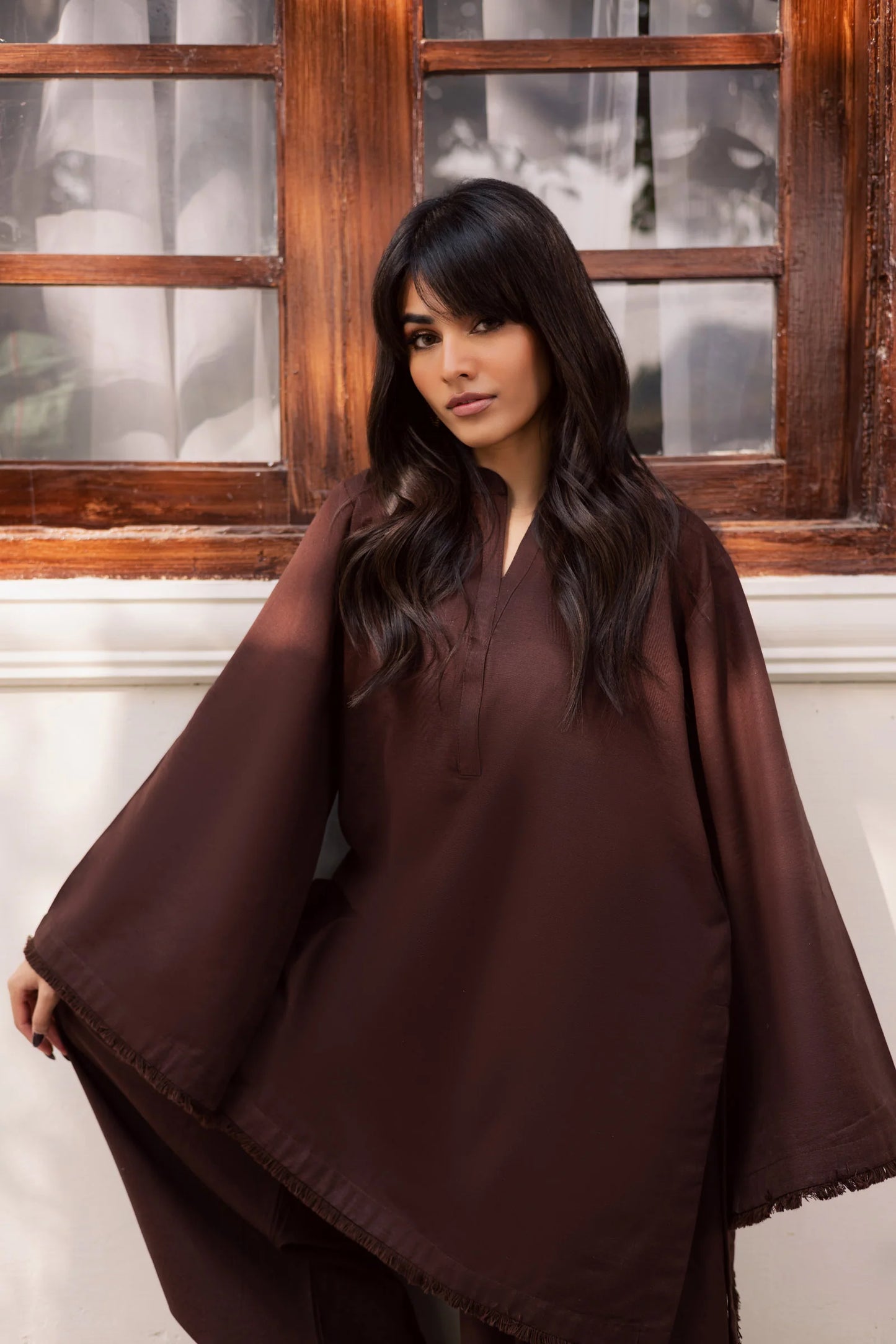 2 PC Khaddar Solid FSK 03 – Dark Brown | Winter Solids | Silayi Pret