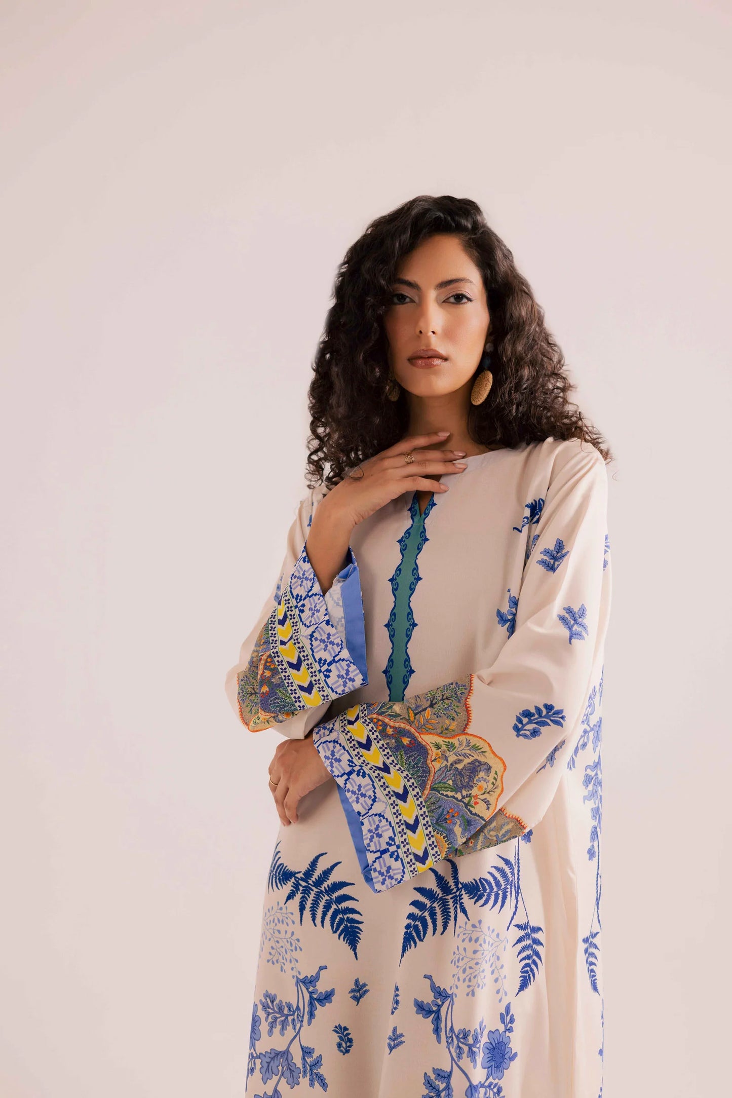 KF28 - Winter Printed Kaftaan | Winter Kaftaan | Silayi Pret