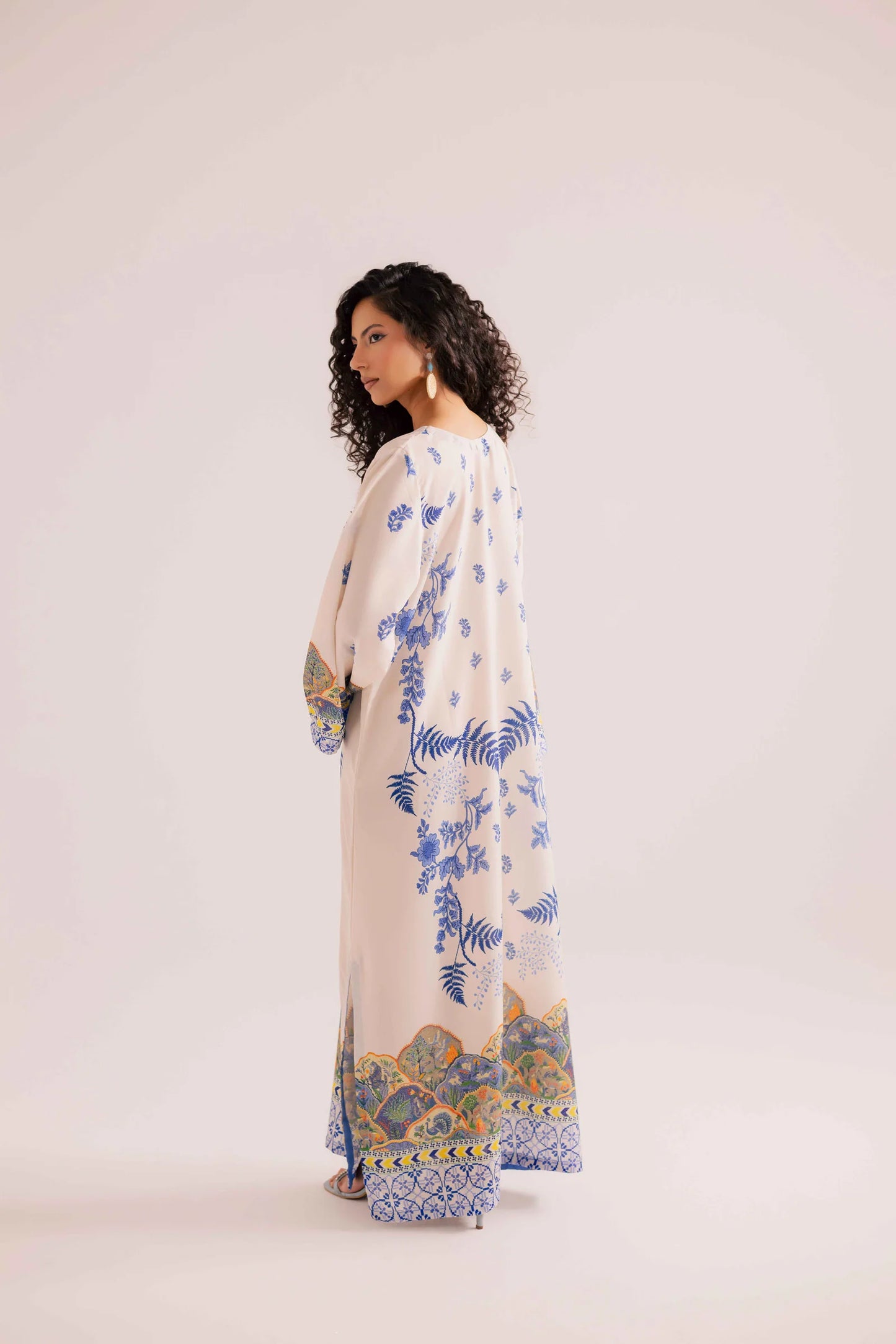 KF28 - Winter Printed Kaftaan | Winter Kaftaan | Silayi Pret