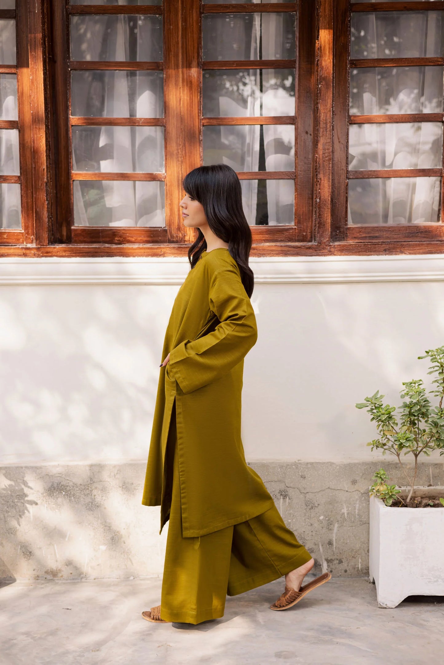 2 PC Khaddar Solid PSK 01 - Green | Winter Solids | Silayi Pret