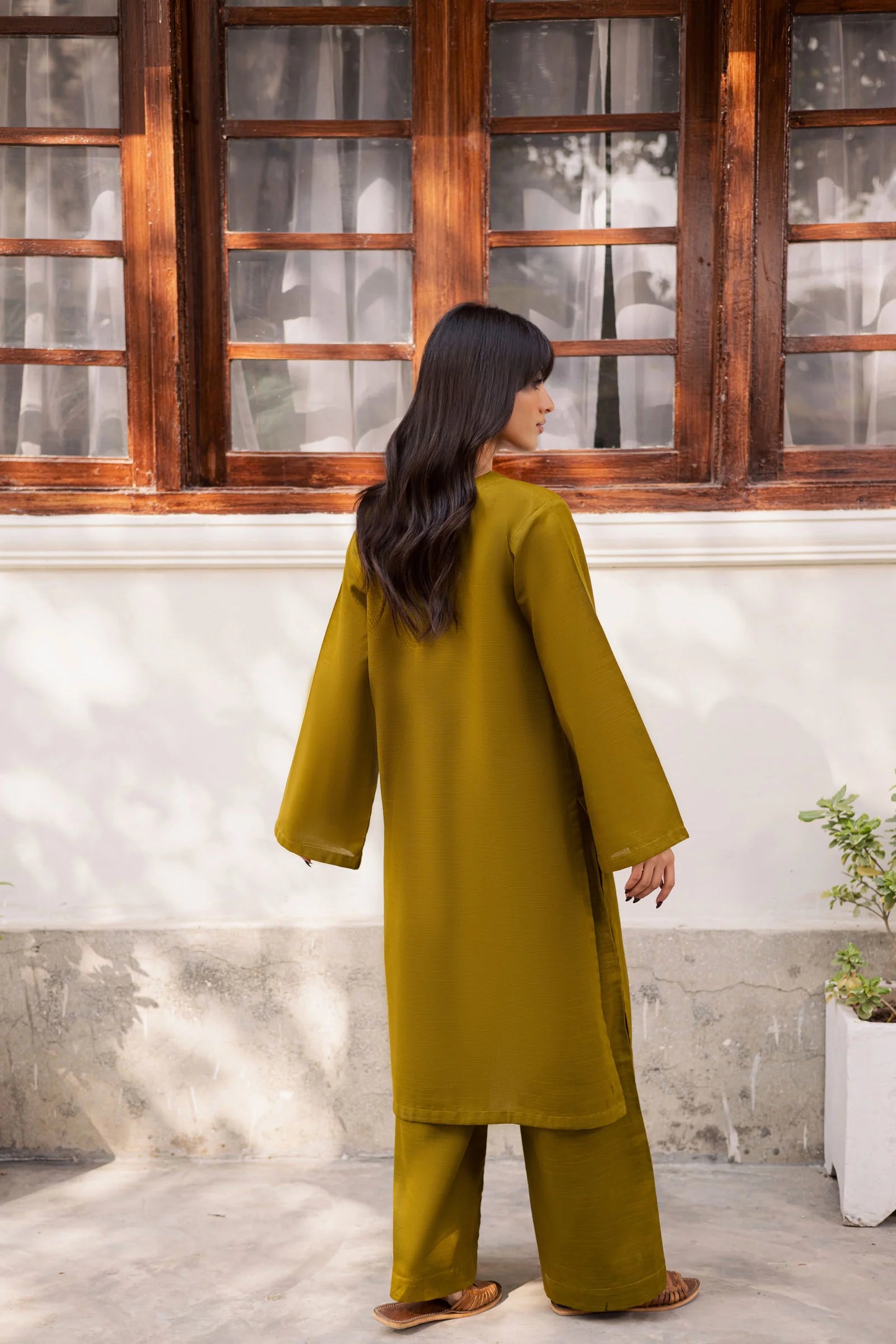 2 PC Khaddar Solid PSK 01 - Green | Winter Solids | Silayi Pret