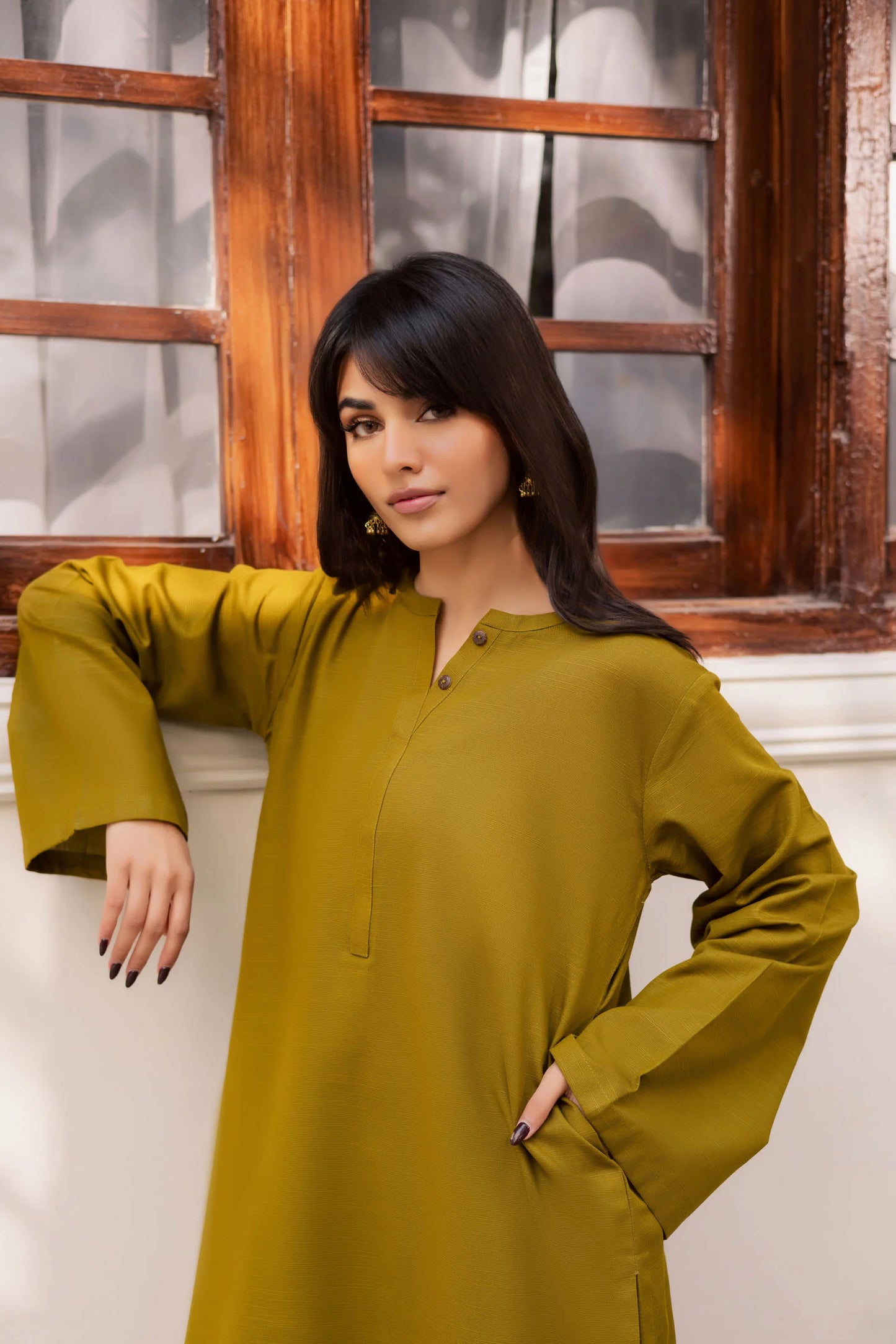 2 PC Khaddar Solid PSK 01 - Green | Winter Solids | Silayi Pret