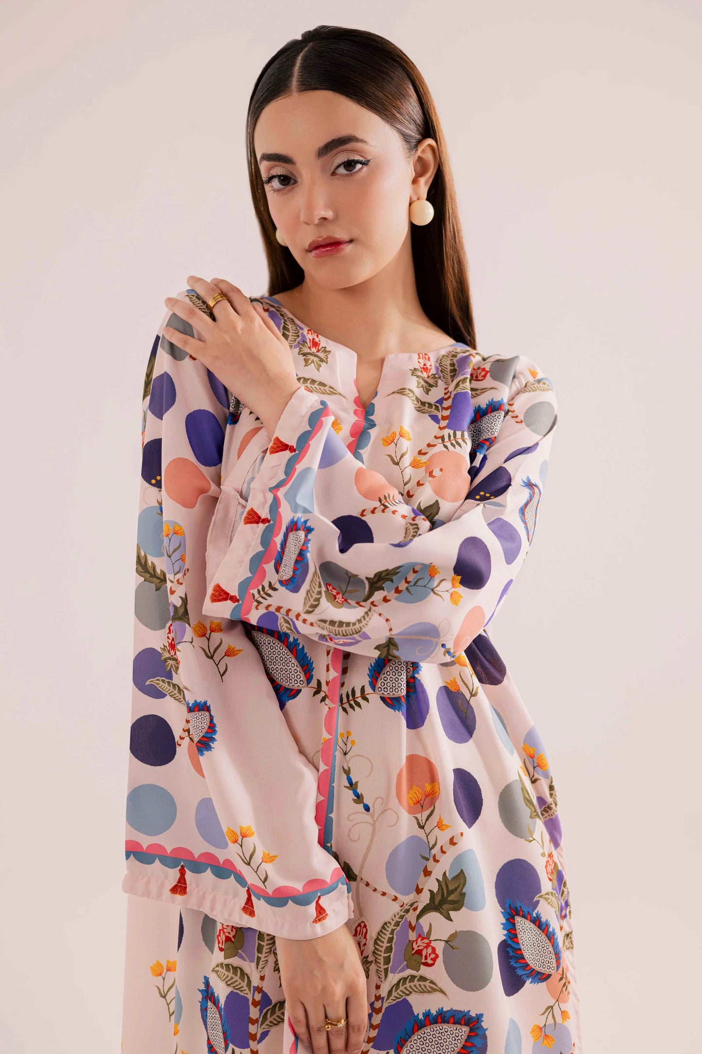 KF30 - Winter Printed Kaftaan | Winter Kaftaan | Silayi Pret