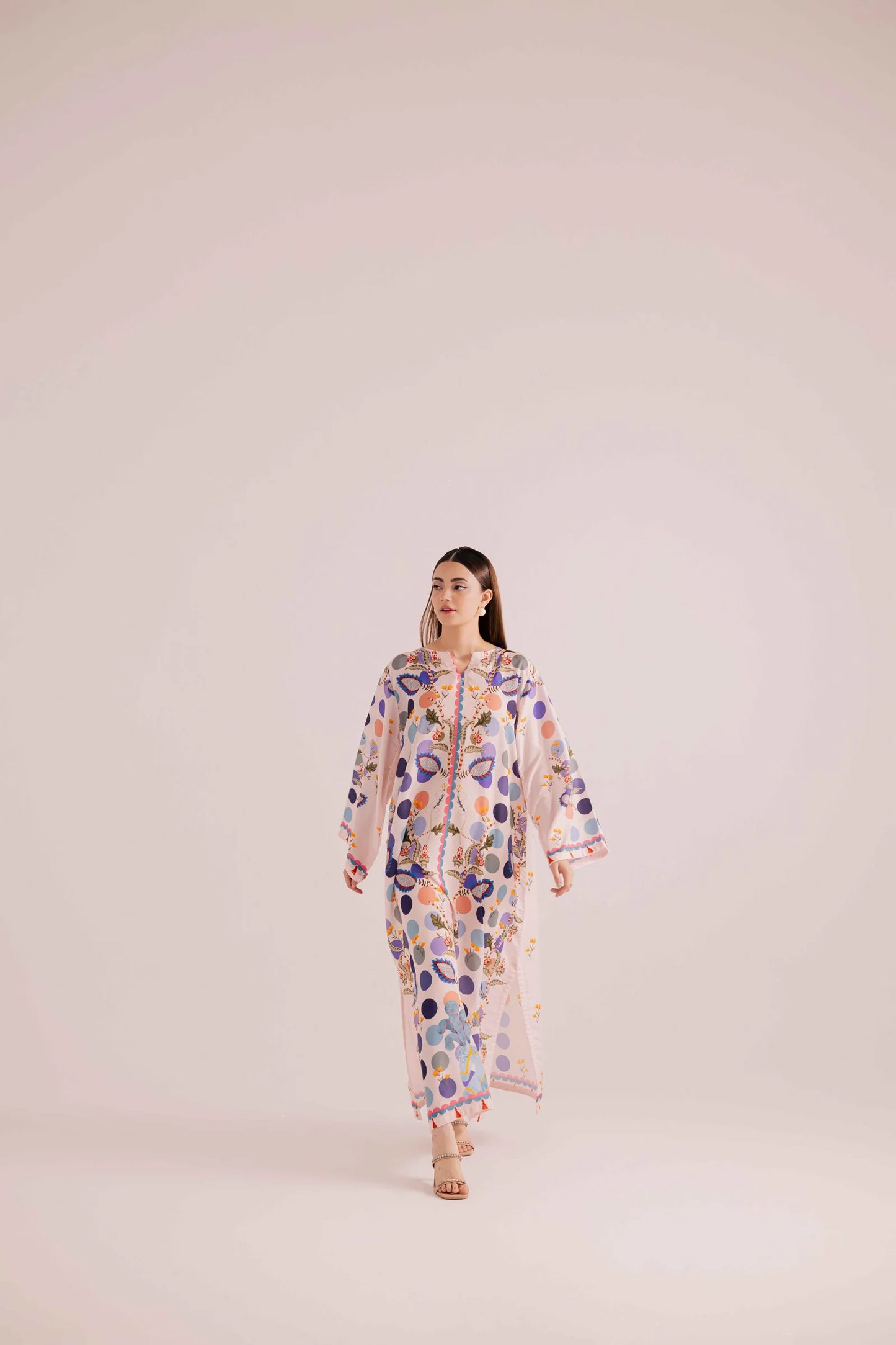 KF30 - Winter Printed Kaftaan | Winter Kaftaan | Silayi Pret