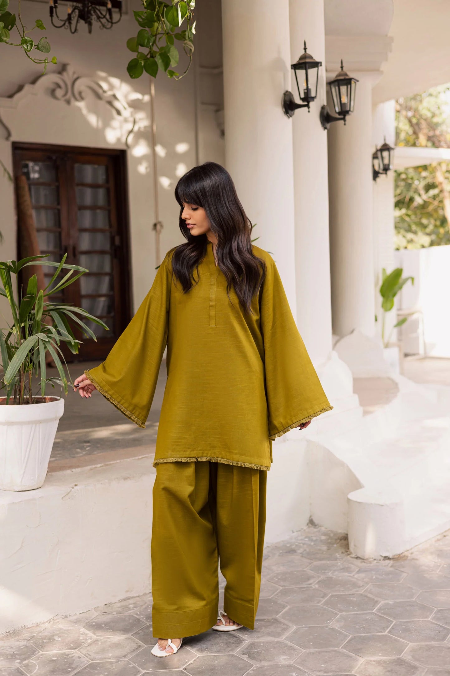 2 PC Khaddar Solid FSK 03 – Green | Winter Solids | Silayi Pret