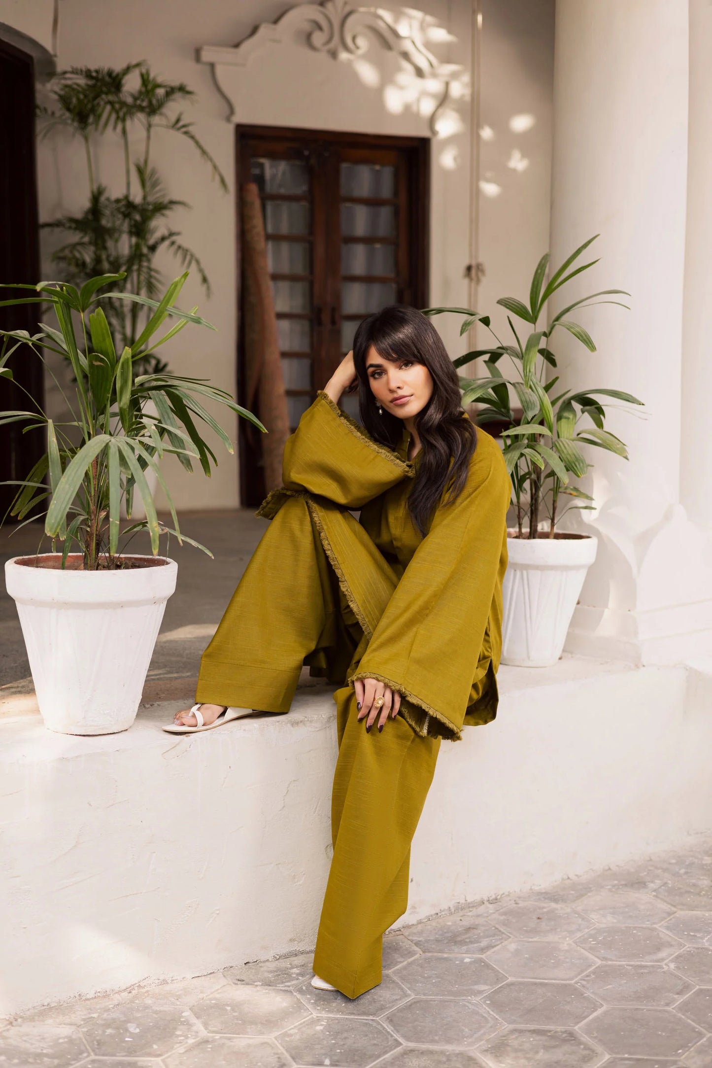 2 PC Khaddar Solid FSK 03 – Green | Winter Solids | Silayi Pret