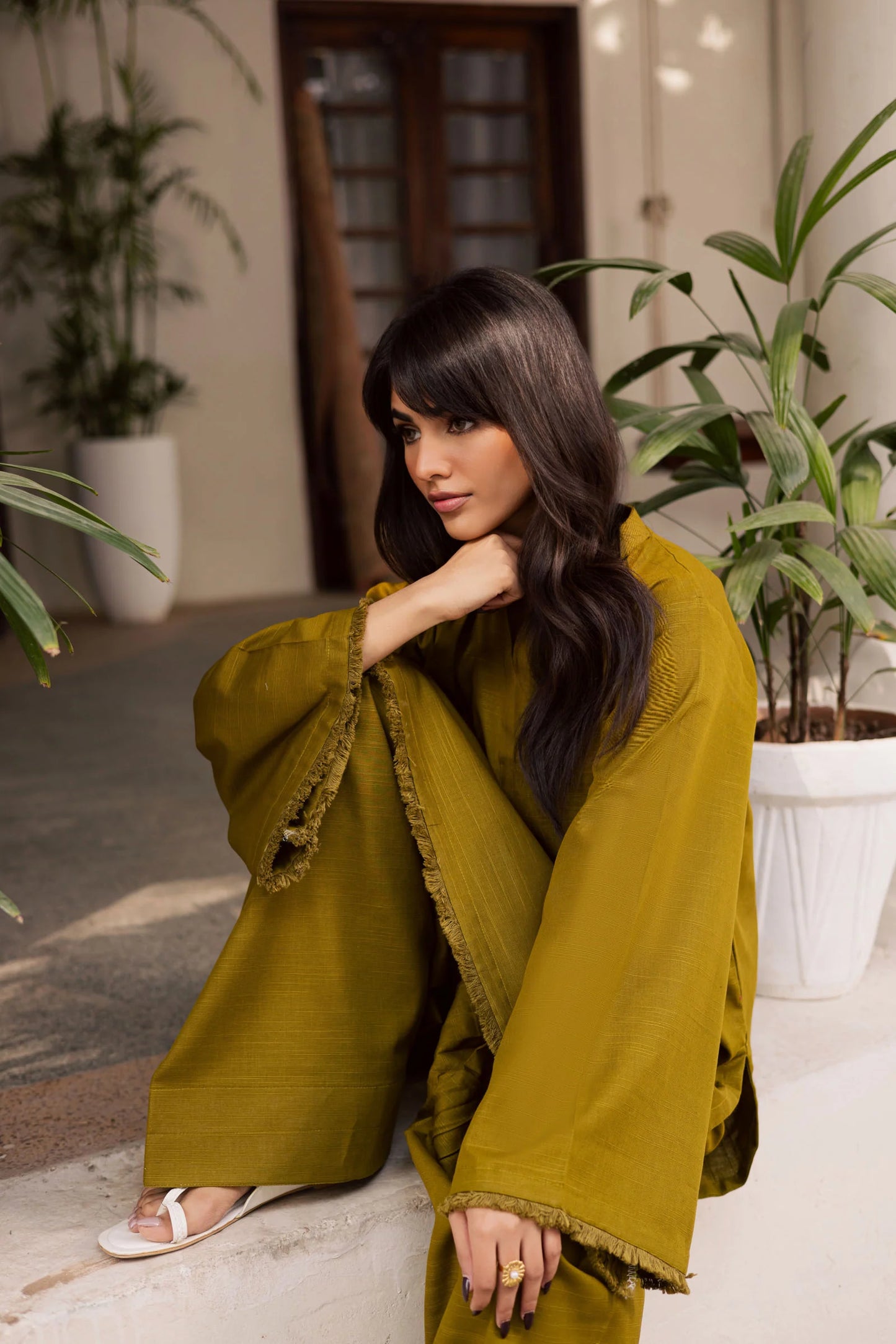 2 PC Khaddar Solid FSK 03 – Green | Winter Solids | Silayi Pret