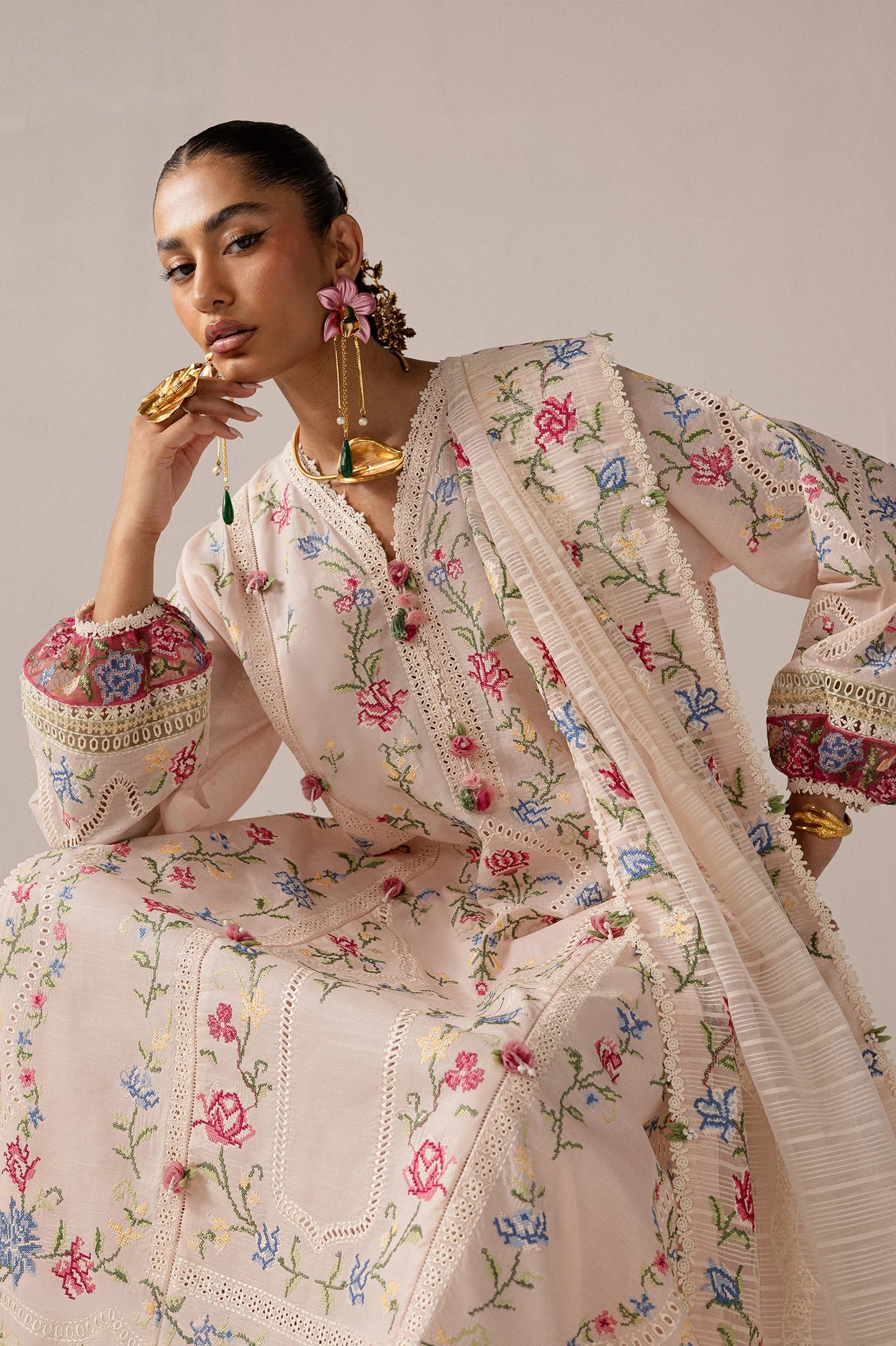 SOZRAAG (EL26-03 A ST) | STITCHED-ELAN LAWN'26 | ELAN