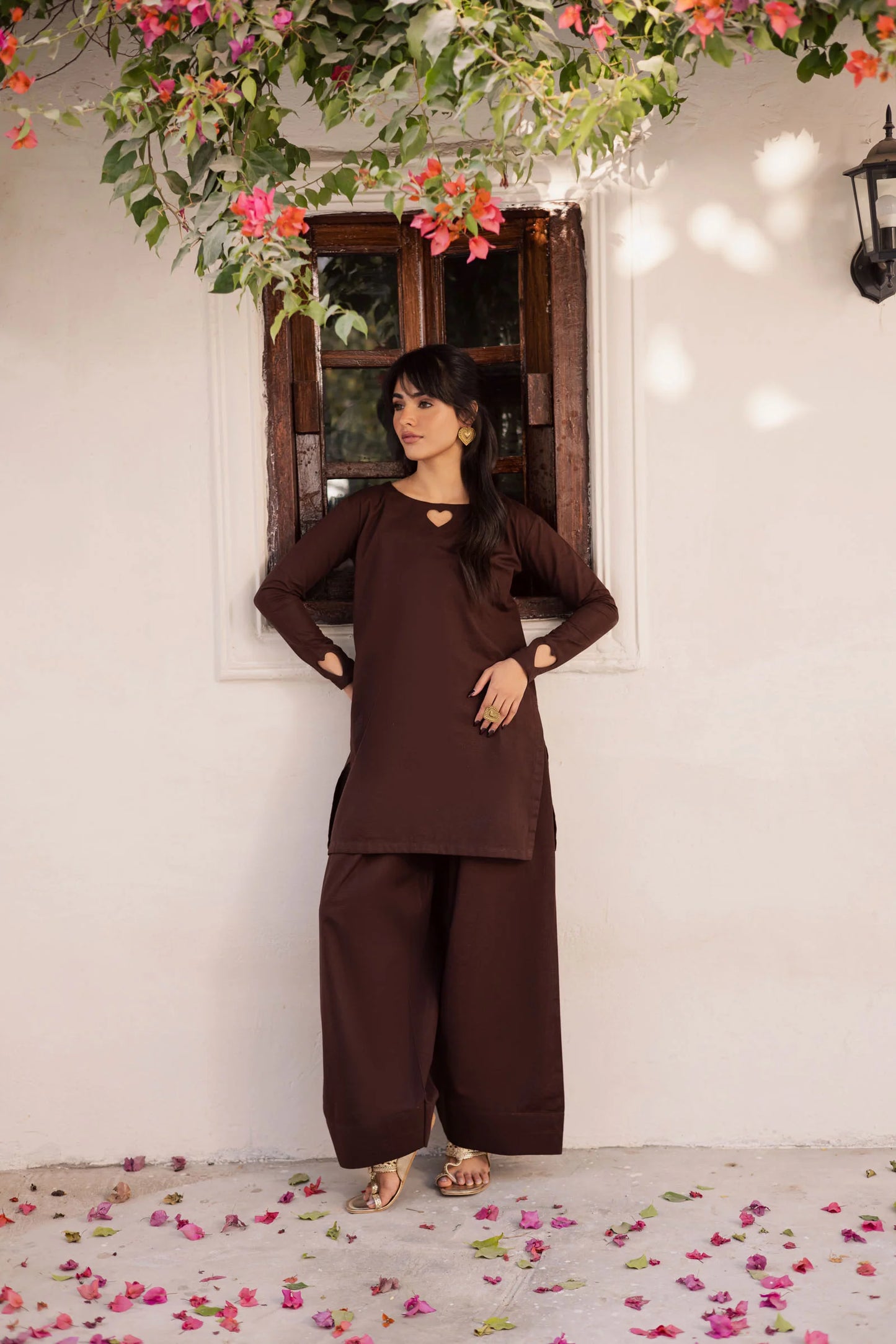 2PC Khaddar Solid HSK 06 – Dark Brown | Winter Solids | Silayi Pret