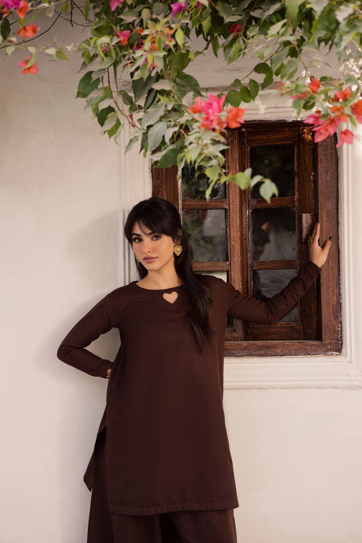 2PC Khaddar Solid HSK 06 – Dark Brown | Winter Solids | Silayi Pret