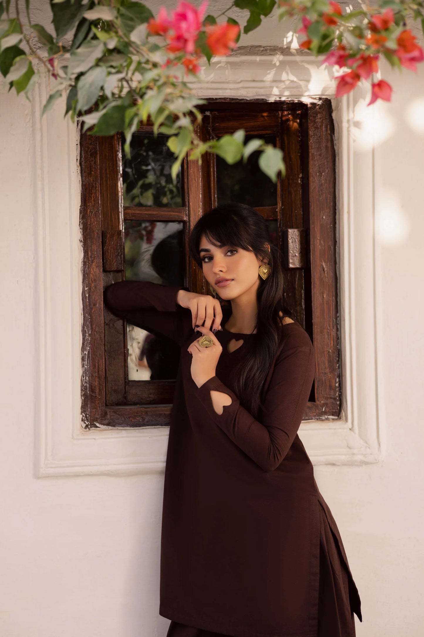 2PC Khaddar Solid HSK 06 – Dark Brown | Winter Solids | Silayi Pret