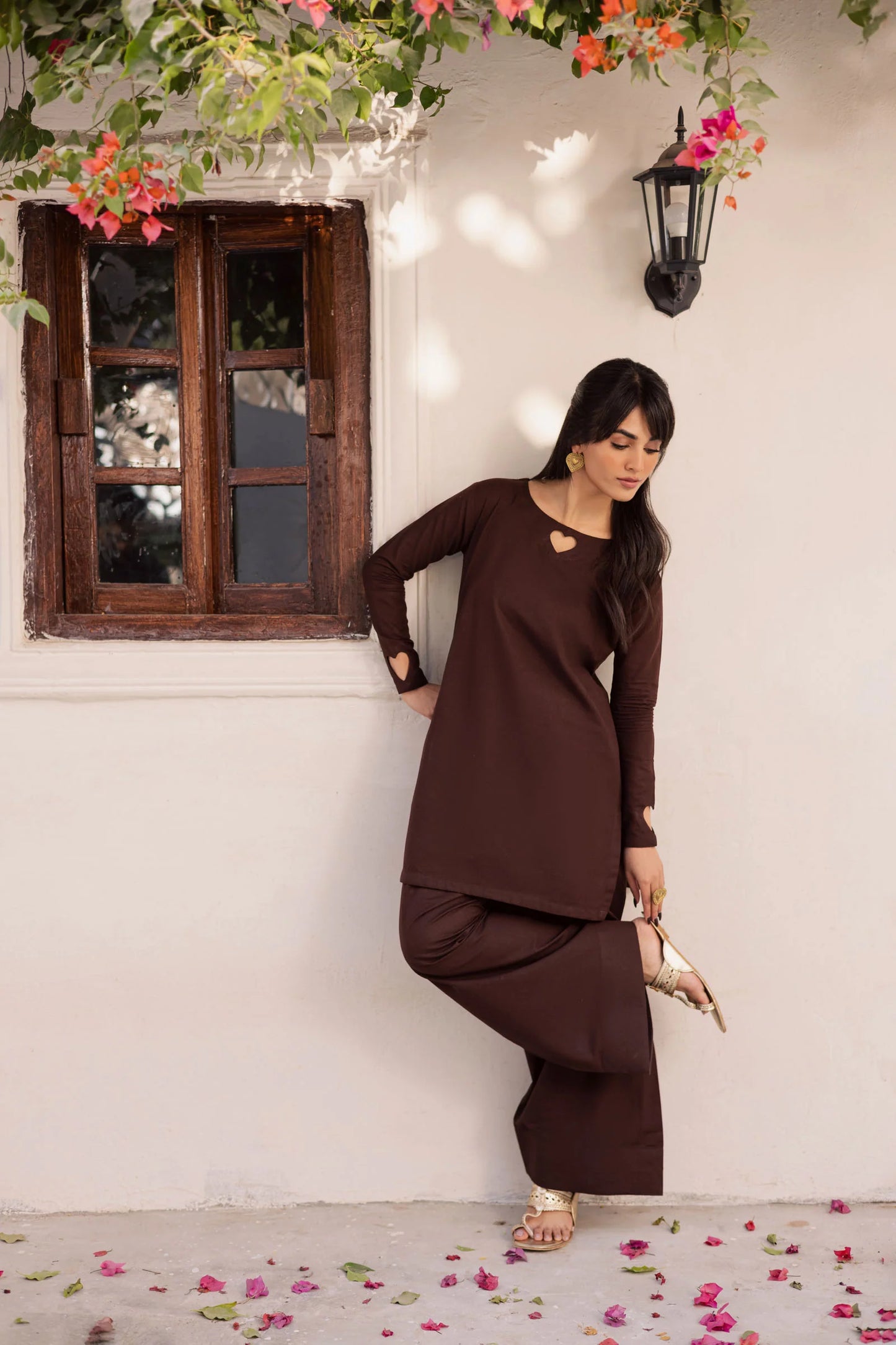 2PC Khaddar Solid HSK 06 – Dark Brown | Winter Solids | Silayi Pret