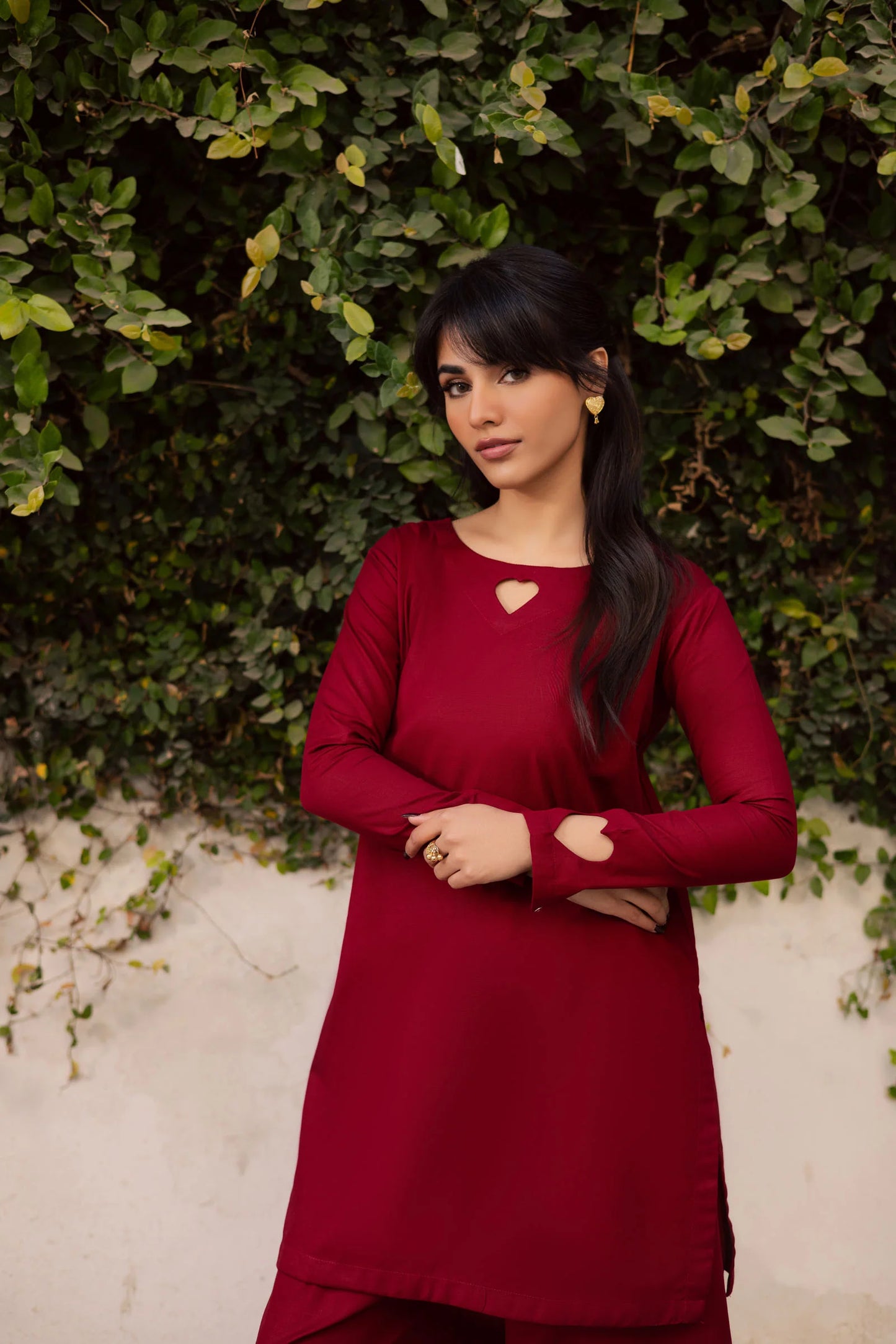 2PC Khaddar Solid HSK 06 – Maroon | Winter Solids | Silayi Pret