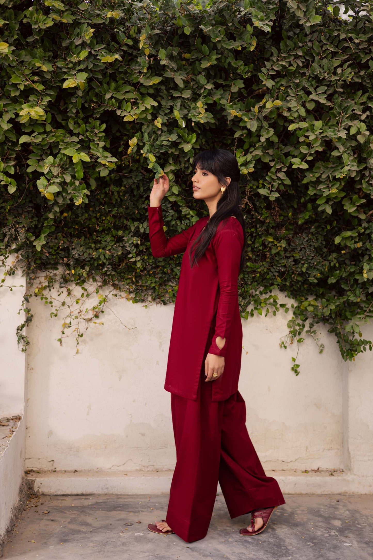 2PC Khaddar Solid HSK 06 – Maroon | Winter Solids | Silayi Pret