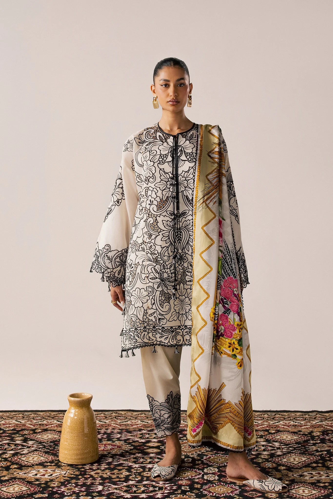 ZEVARÉ (EL26-07 B ST) | STITCHED-ELAN LAWN'26 | ELAN