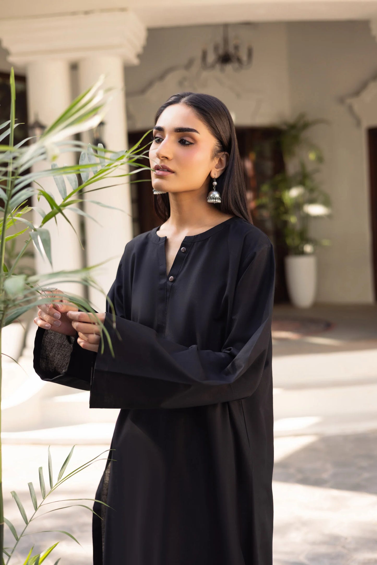 2 PC Khaddar Solid PSK 01 - Black | Winter Solids | Silayi Pret