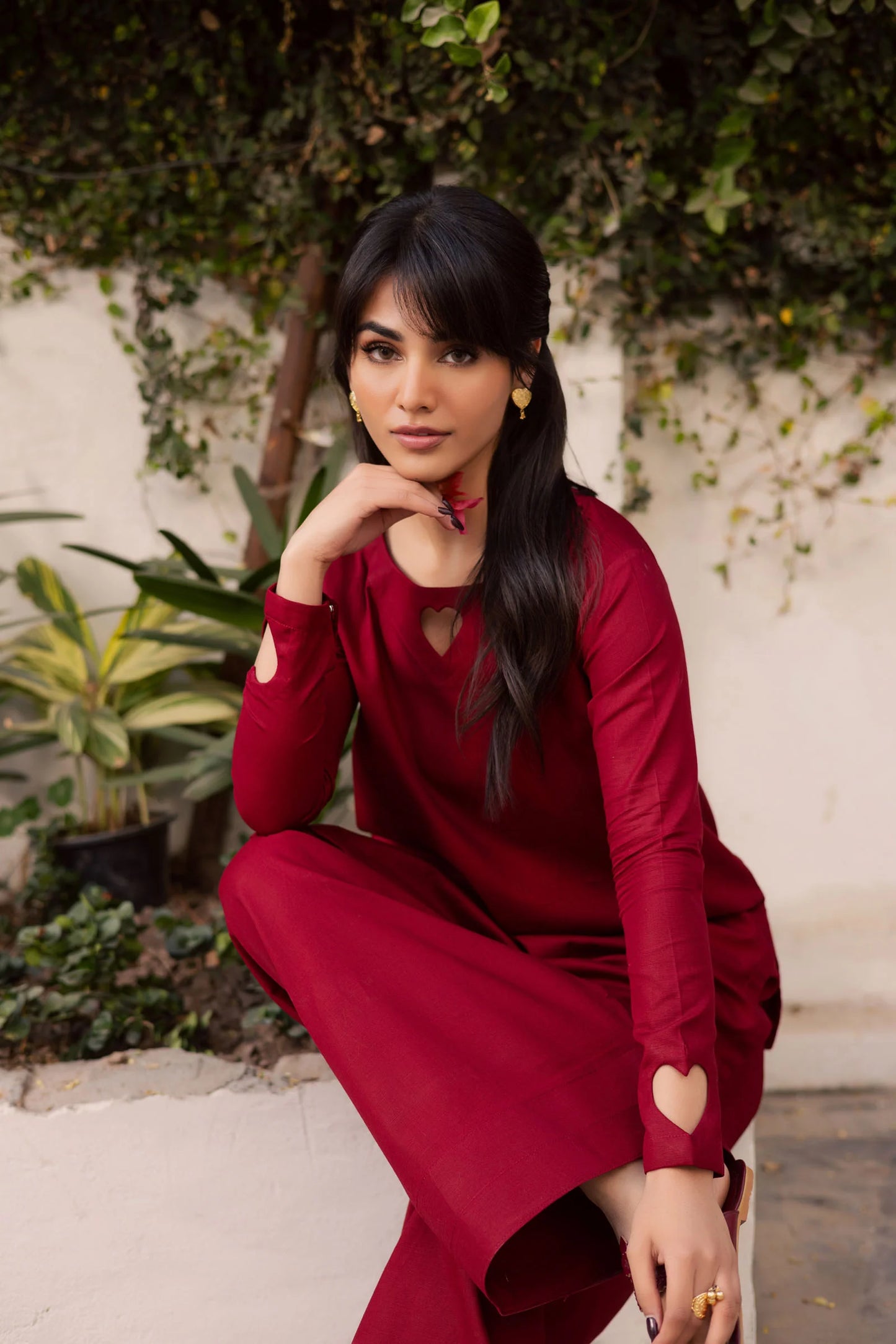 2PC Khaddar Solid HSK 06 – Maroon | Winter Solids | Silayi Pret