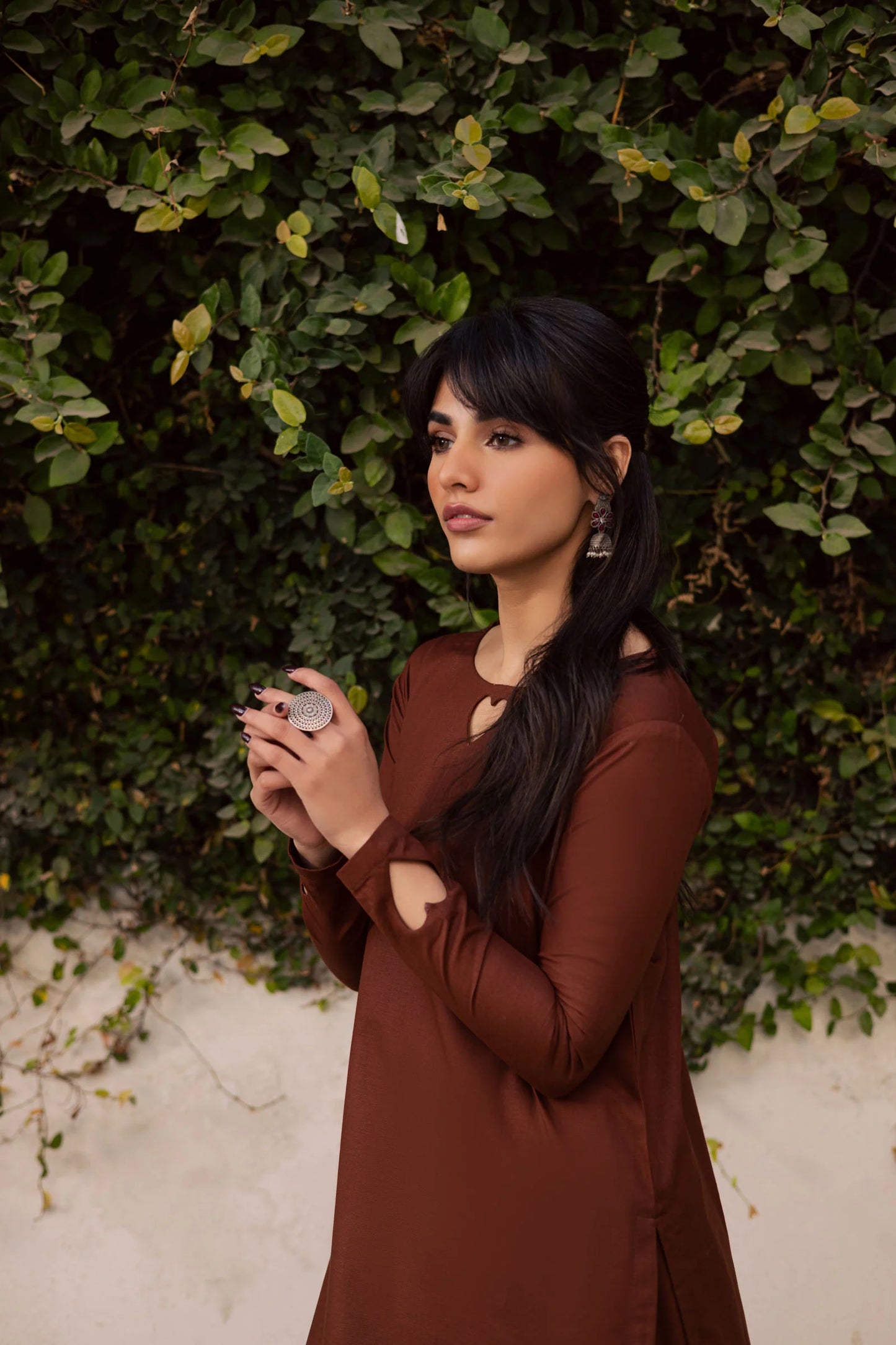 2PC Khaddar Solid HSK 06 – Chocolate Brown | Winter Solids | Silayi Pret