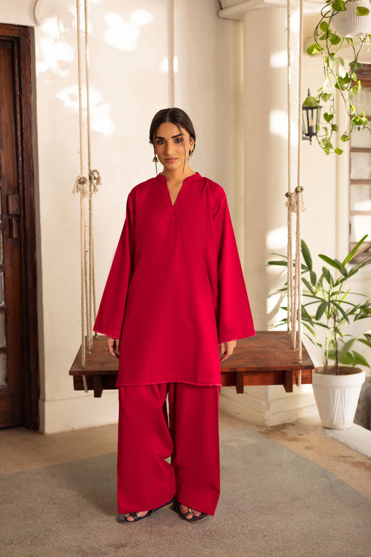 2 PC Khaddar Solid FSK 03 – Shocking Pink | Winter Solids | Silayi Pret