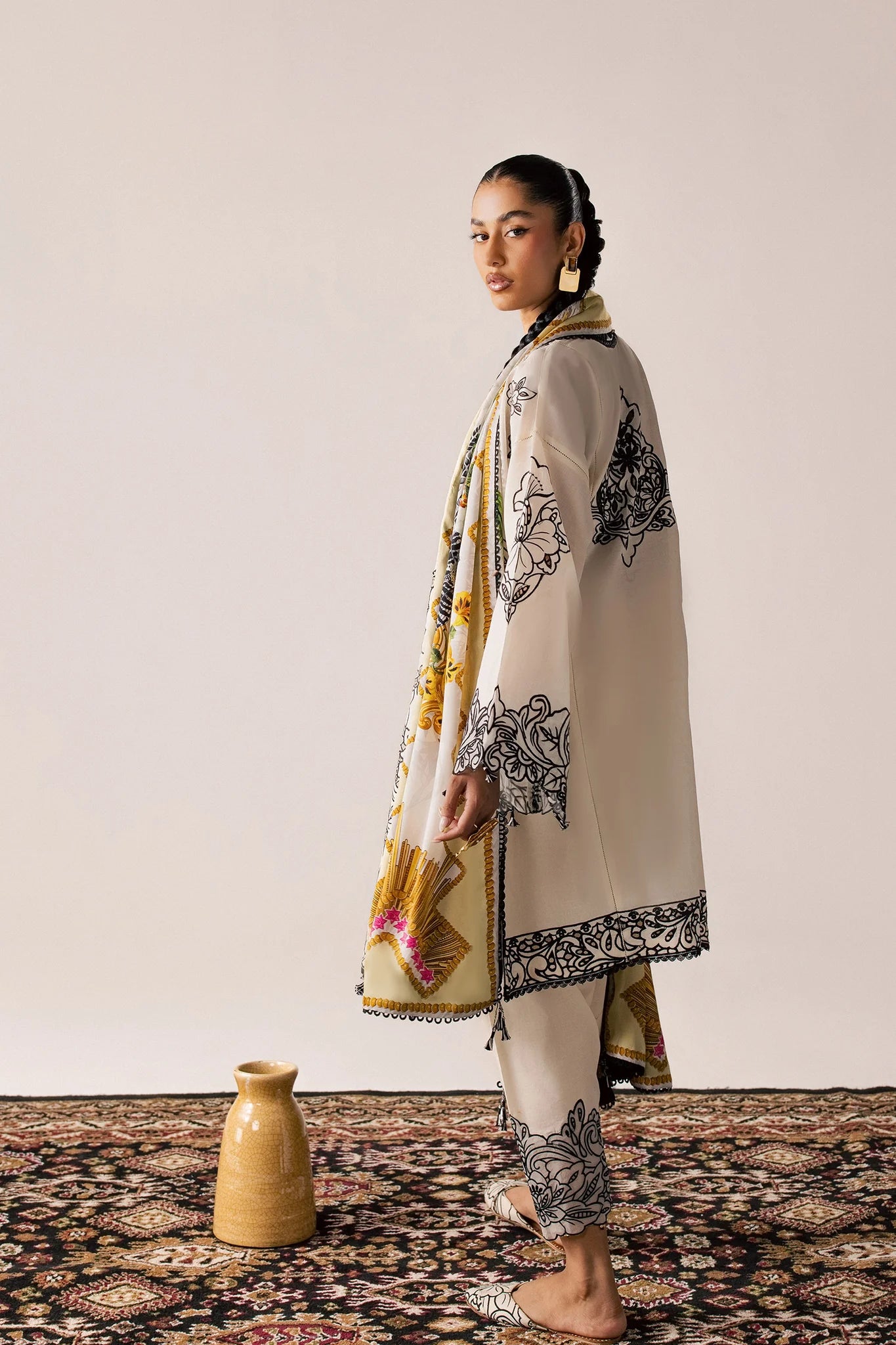 ZEVARÉ (EL26-07 B ST) | STITCHED-ELAN LAWN'26 | ELAN