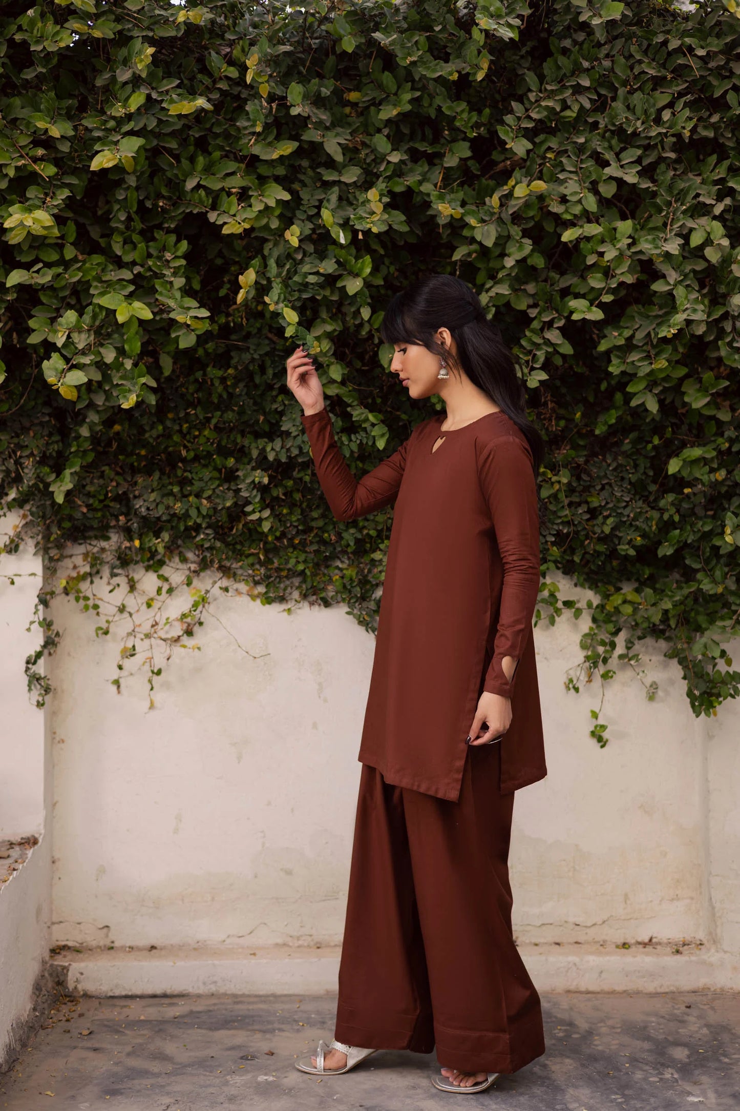 2PC Khaddar Solid HSK 06 – Chocolate Brown | Winter Solids | Silayi Pret