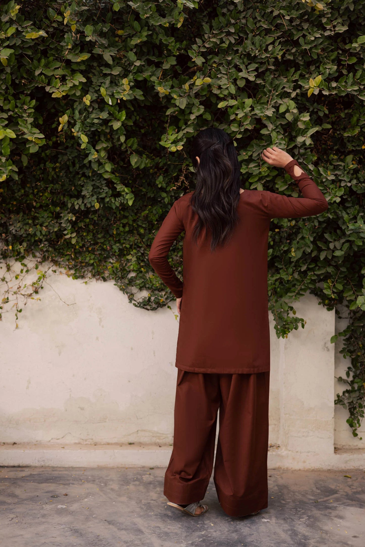 2PC Khaddar Solid HSK 06 – Chocolate Brown | Winter Solids | Silayi Pret