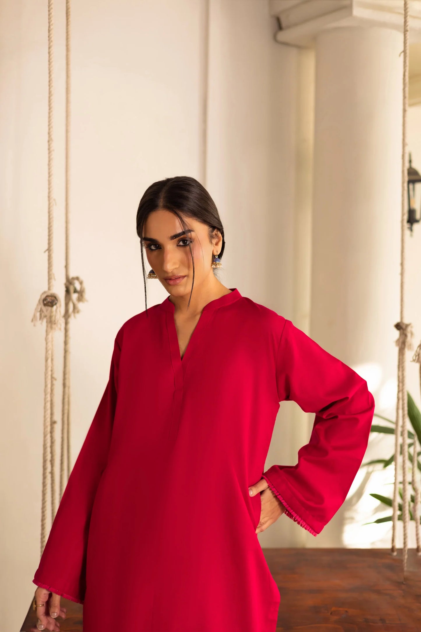 2 PC Khaddar Solid FSK 03 – Shocking Pink | Winter Solids | Silayi Pret