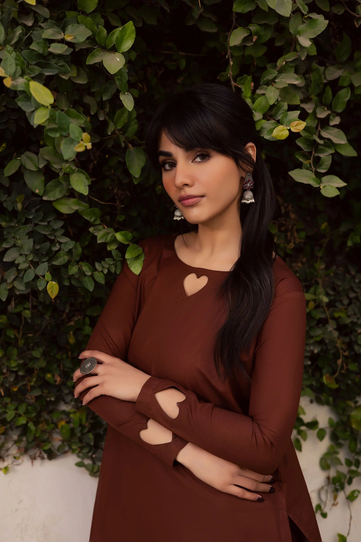 2PC Khaddar Solid HSK 06 – Chocolate Brown | Winter Solids | Silayi Pret