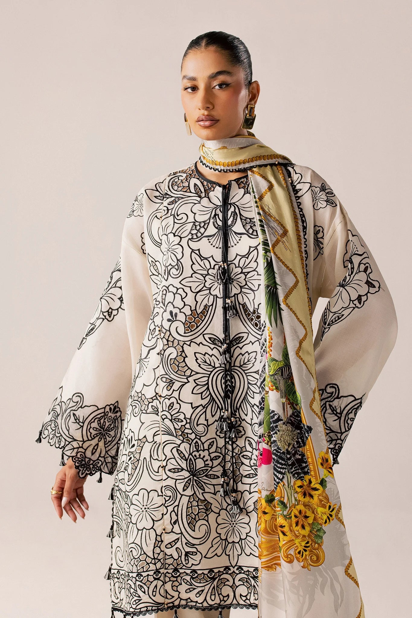 ZEVARÉ (EL26-07 B ST) | STITCHED-ELAN LAWN'26 | ELAN