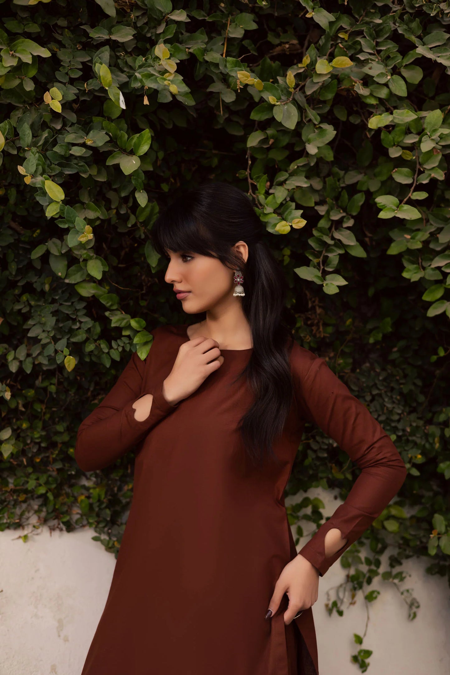 2PC Khaddar Solid HSK 06 – Chocolate Brown | Winter Solids | Silayi Pret