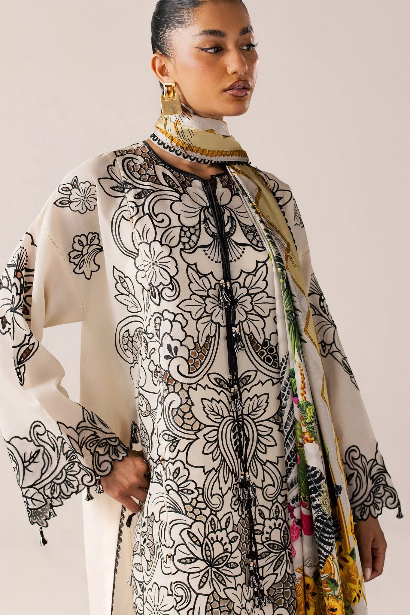 ZEVARÉ (EL26-07 B ST) | STITCHED-ELAN LAWN'26 | ELAN