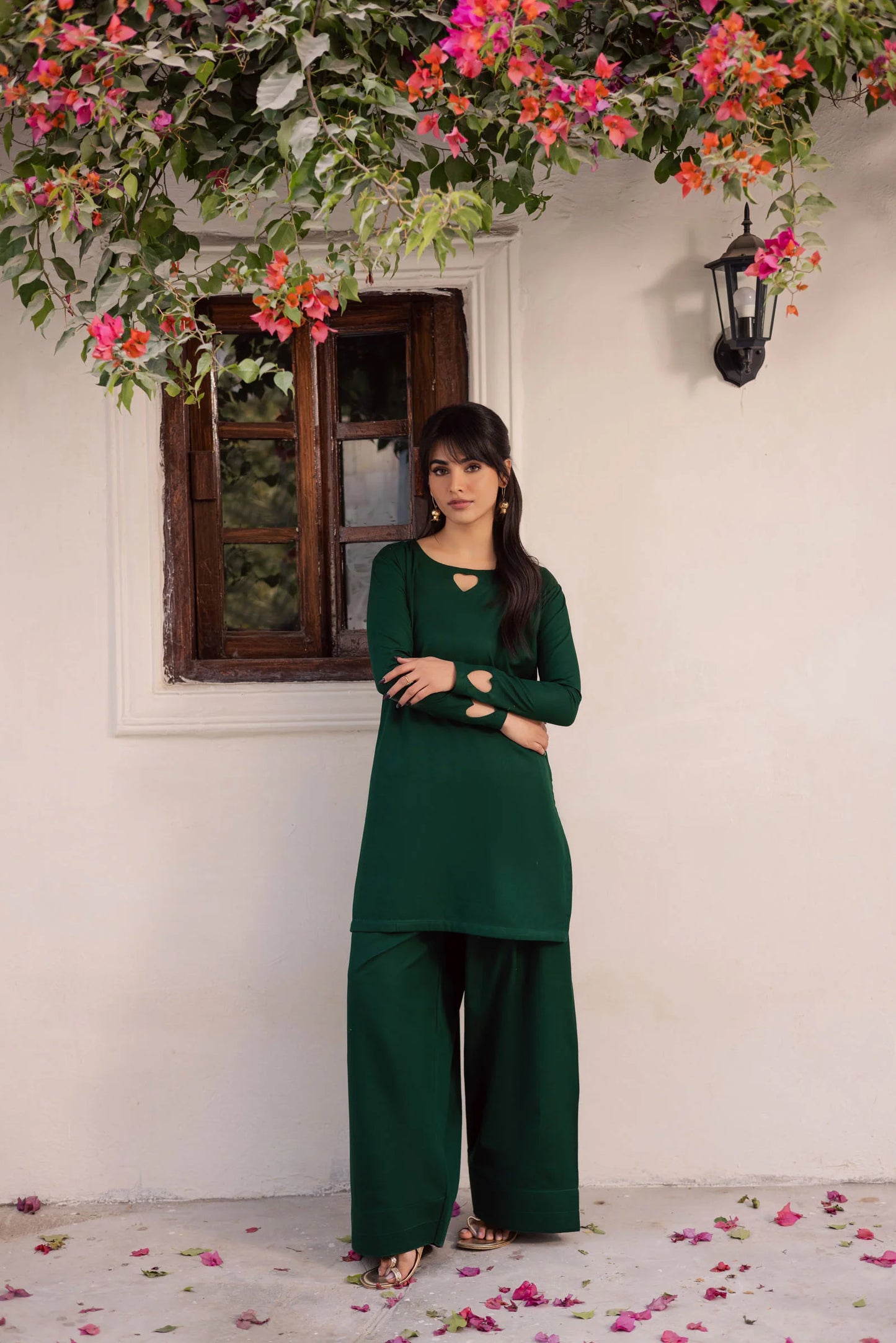 2PC Khaddar Solid HSK 06 – Bottle Green | Winter Solids | Silayi Pret