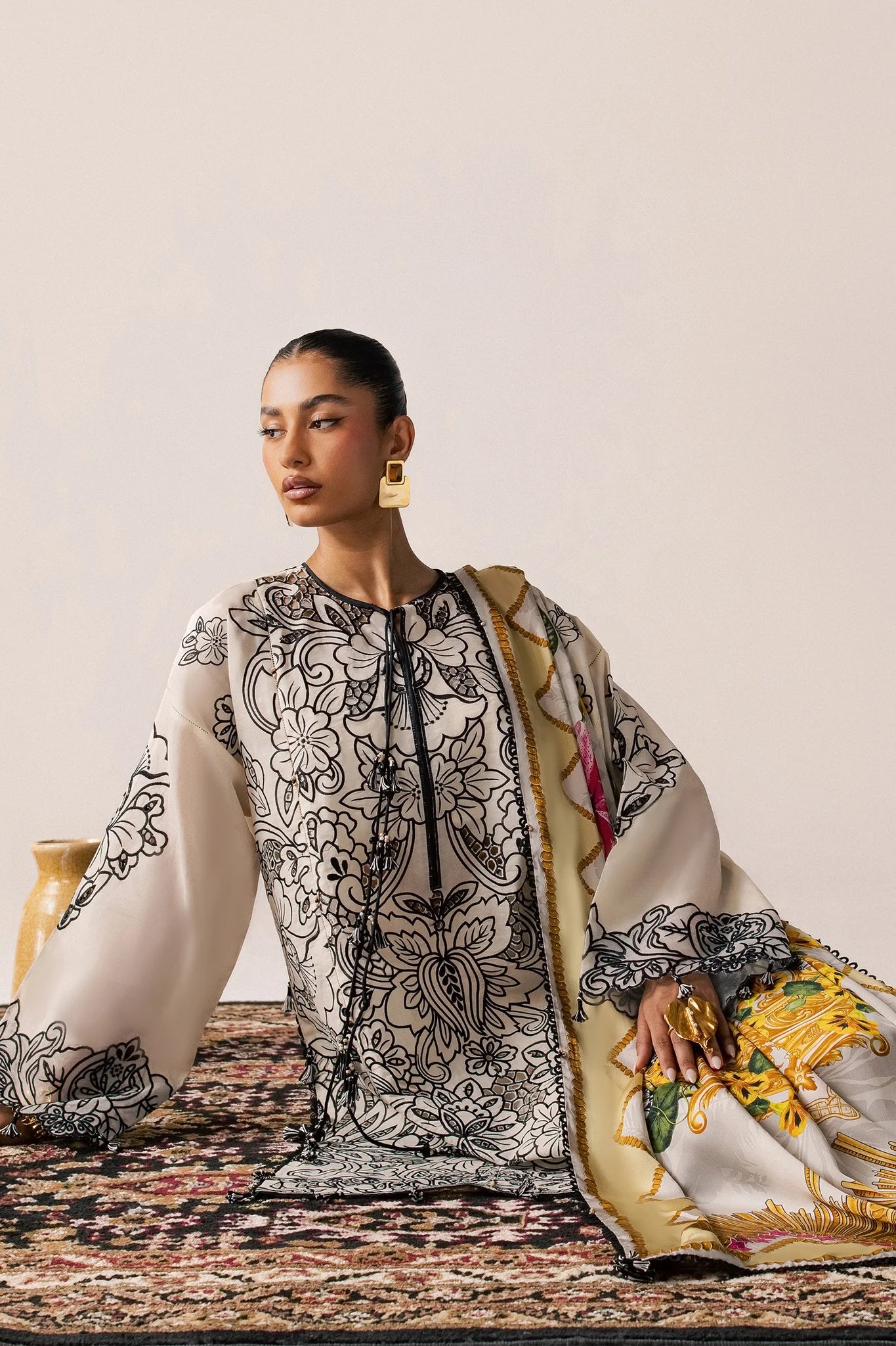 ZEVARÉ (EL26-07 B ST) | STITCHED-ELAN LAWN'26 | ELAN