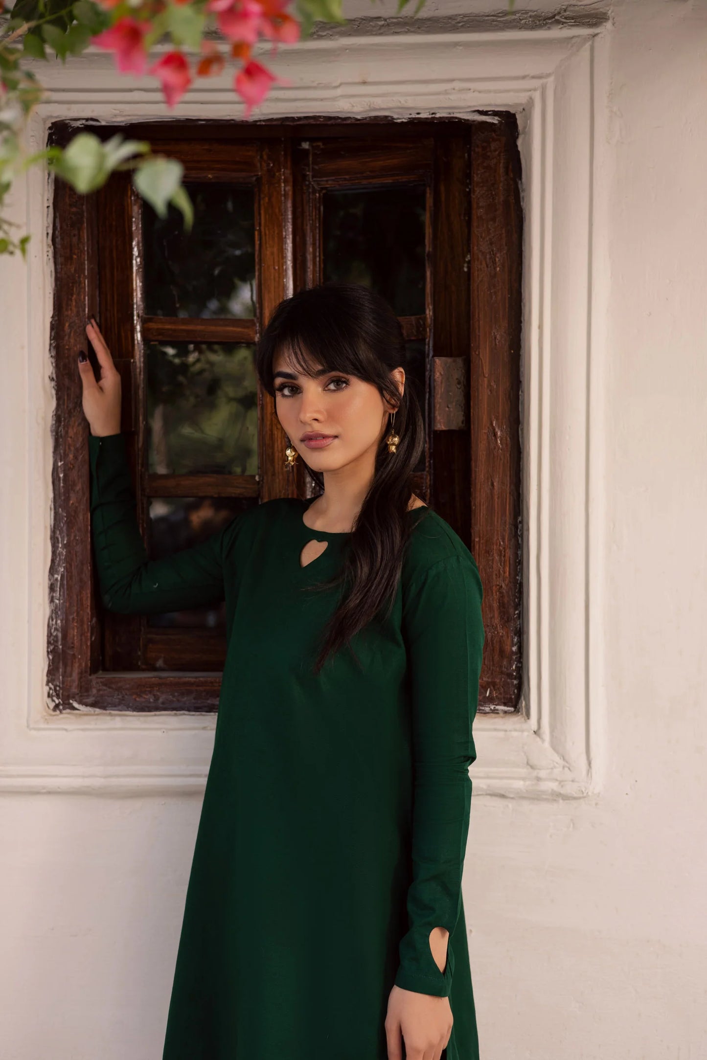 2PC Khaddar Solid HSK 06 – Bottle Green | Winter Solids | Silayi Pret