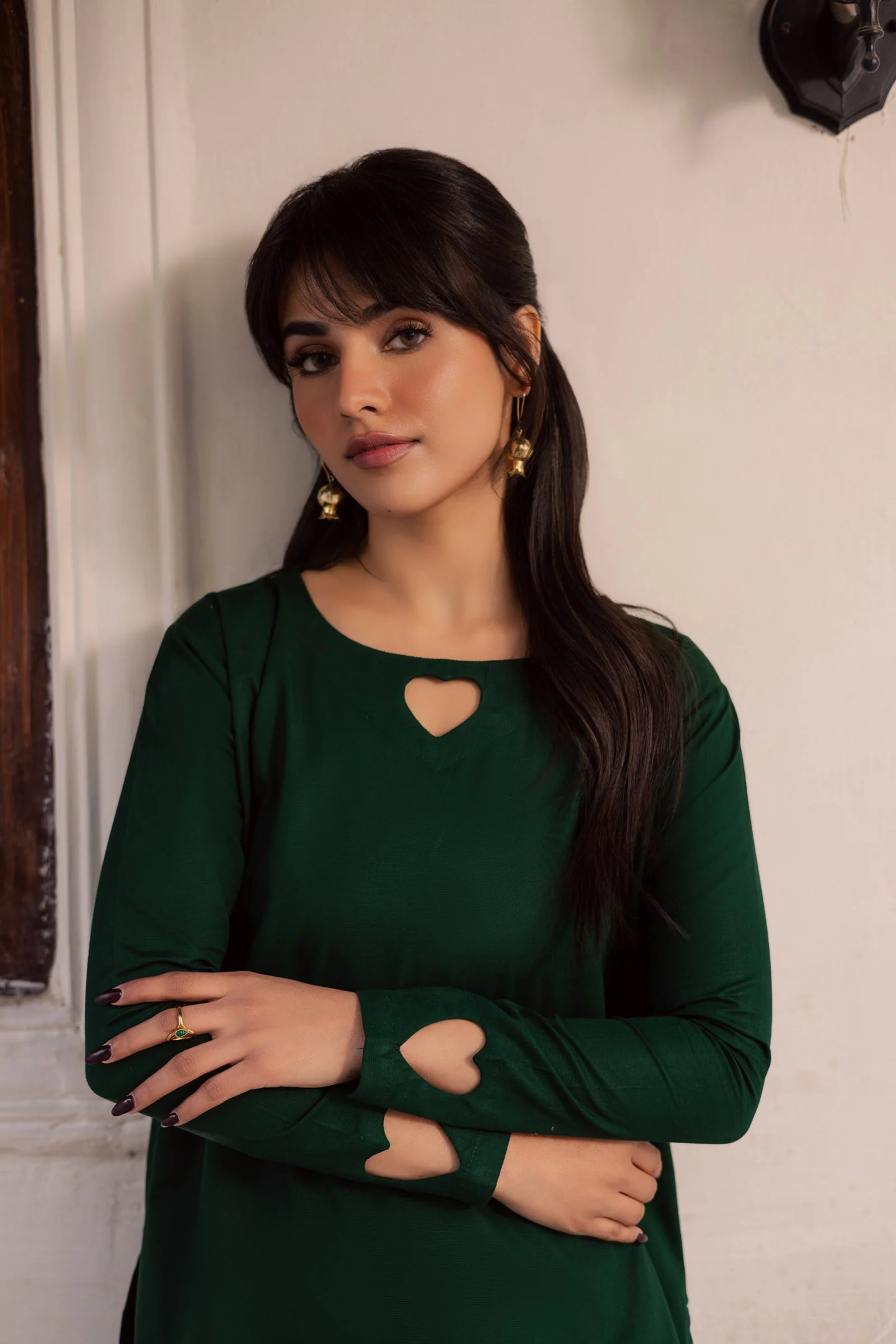 2PC Khaddar Solid HSK 06 – Bottle Green | Winter Solids | Silayi Pret